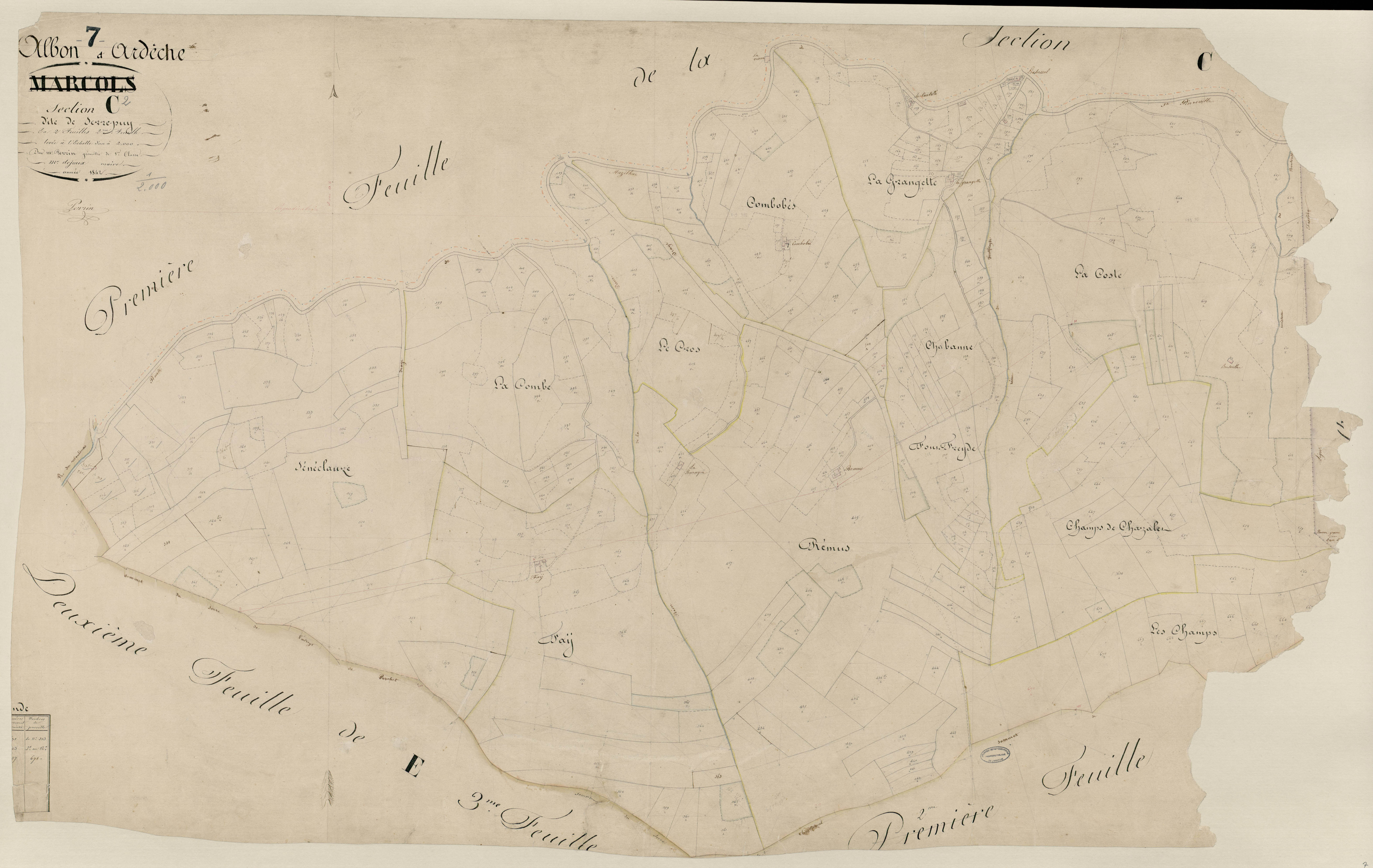 Albon-d'Ardèche - Section C - Feuillet 2