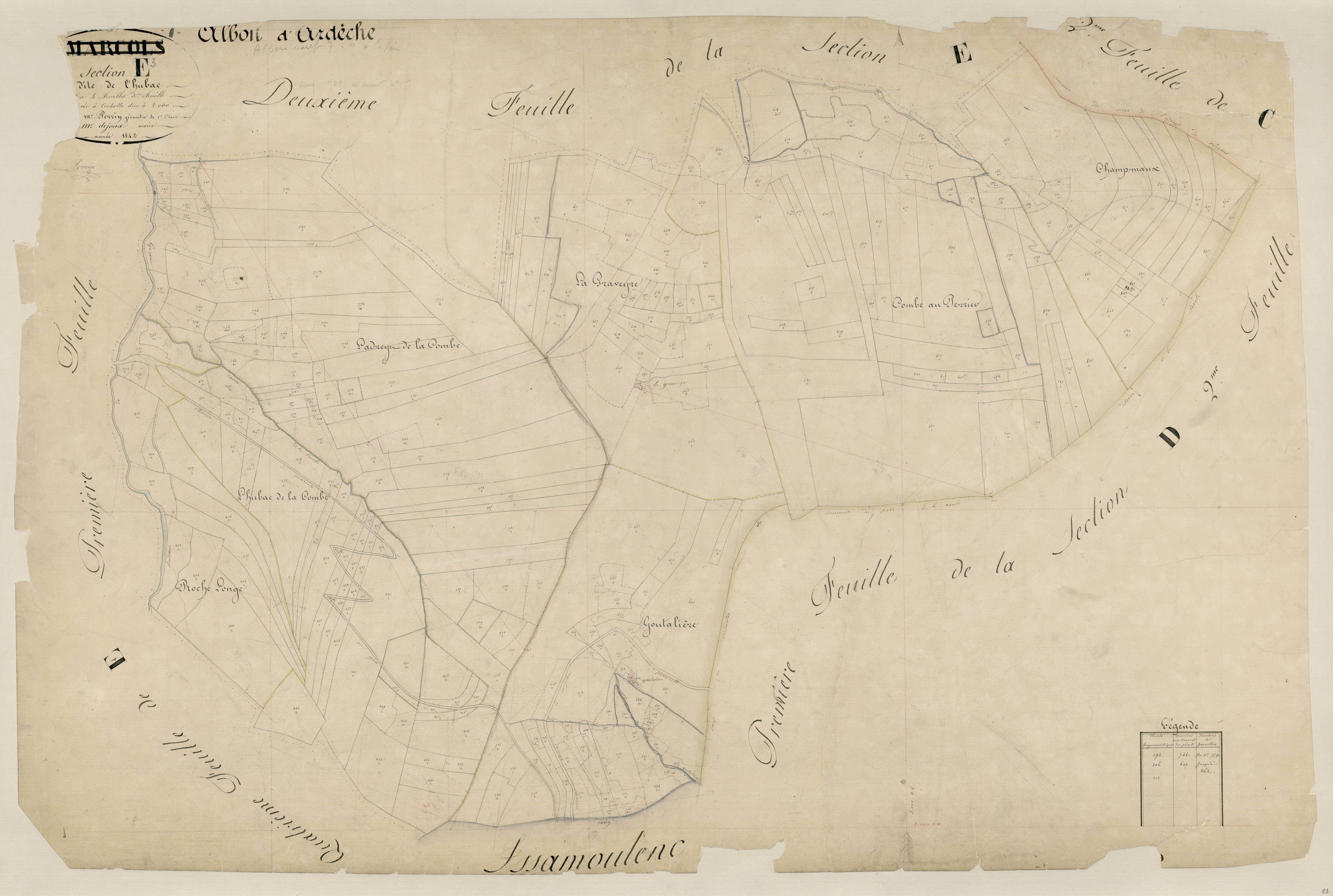 Albon-d'Ardèche - Section E - Feuillet 3