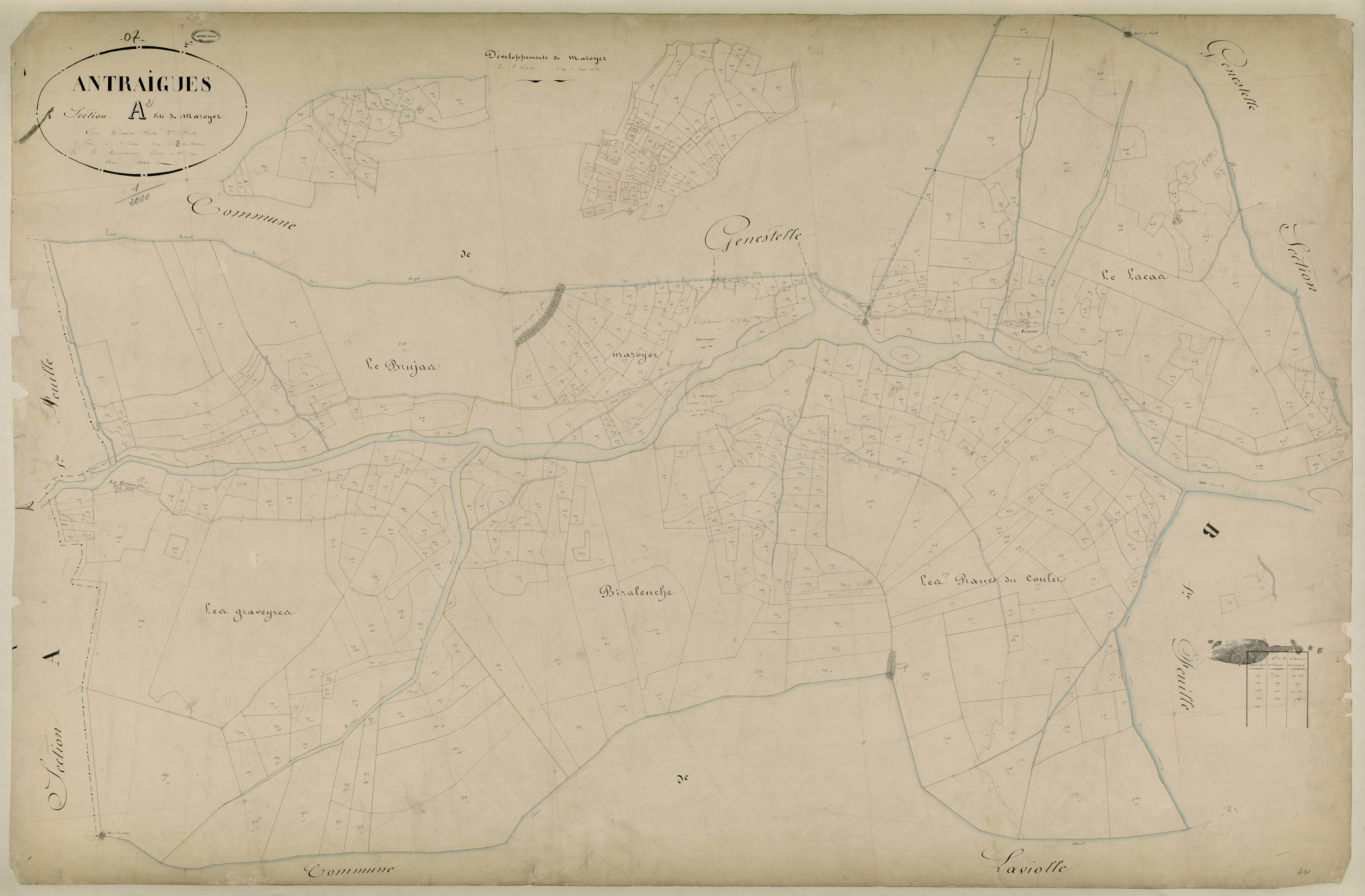 Antraigues-sur-Volane - Section A - Feuillet 2