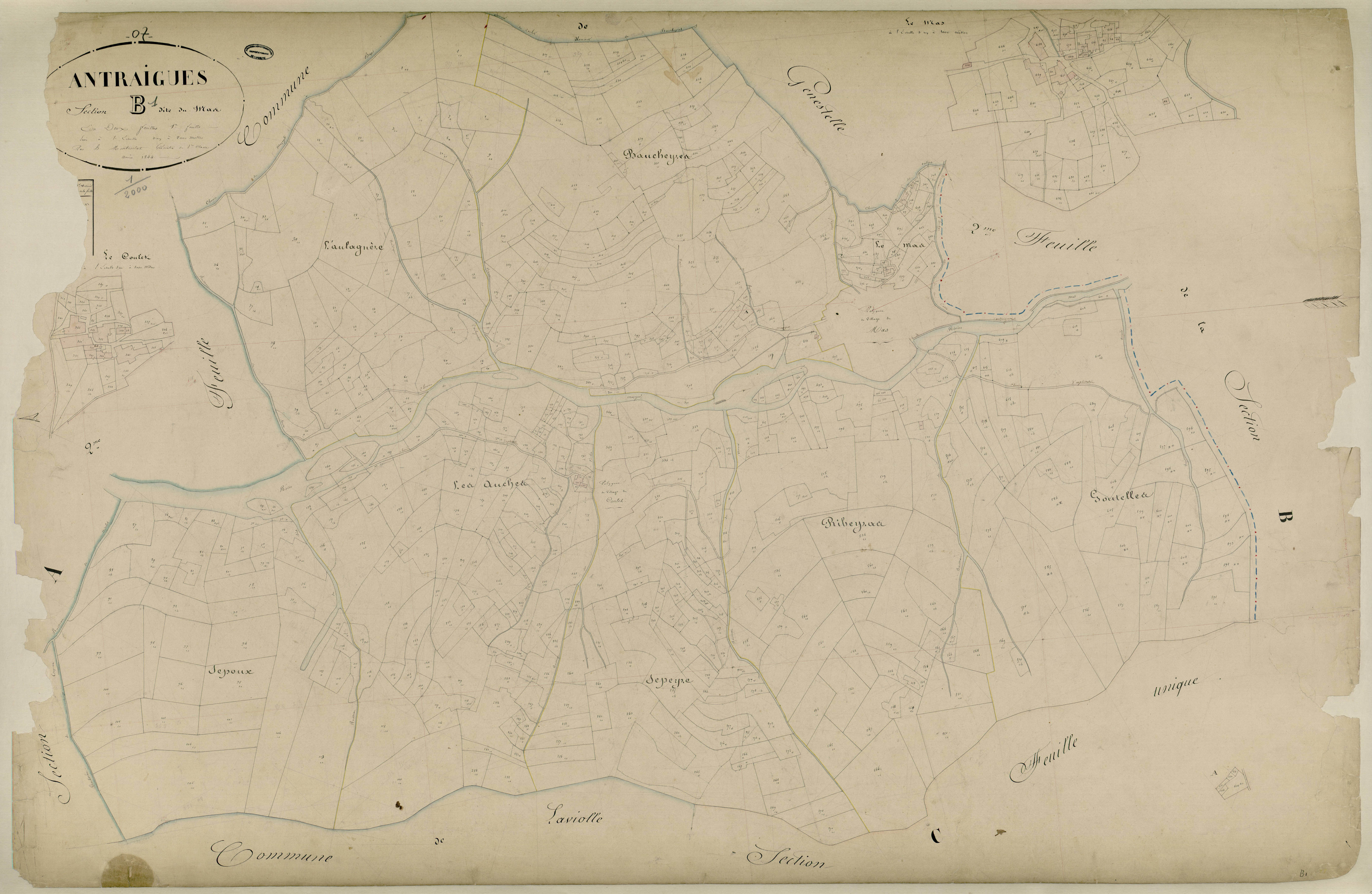 Antraigues-sur-Volane - Section B - Feuillet 1