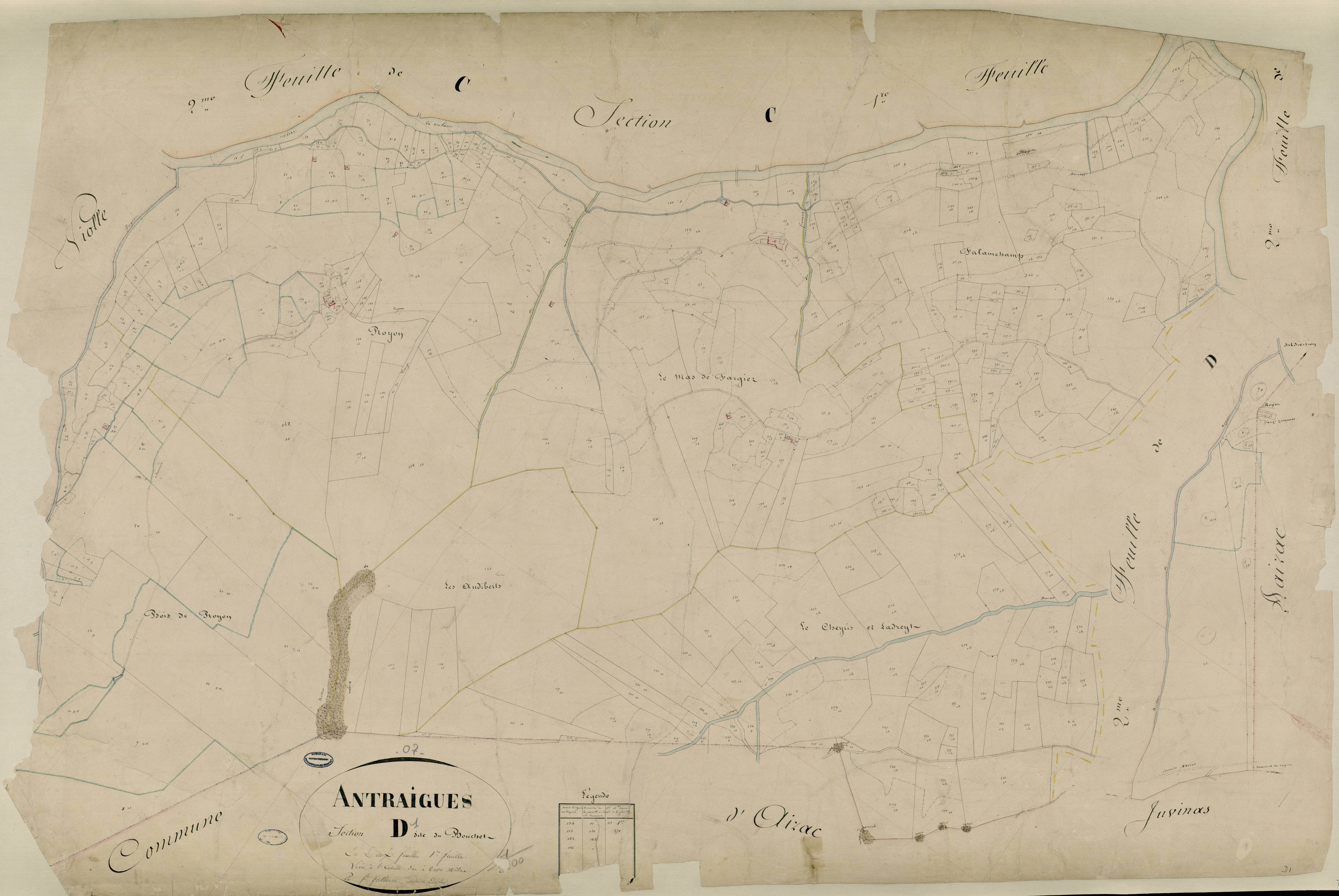 Antraigues-sur-Volane - Section D - Feuillet 1