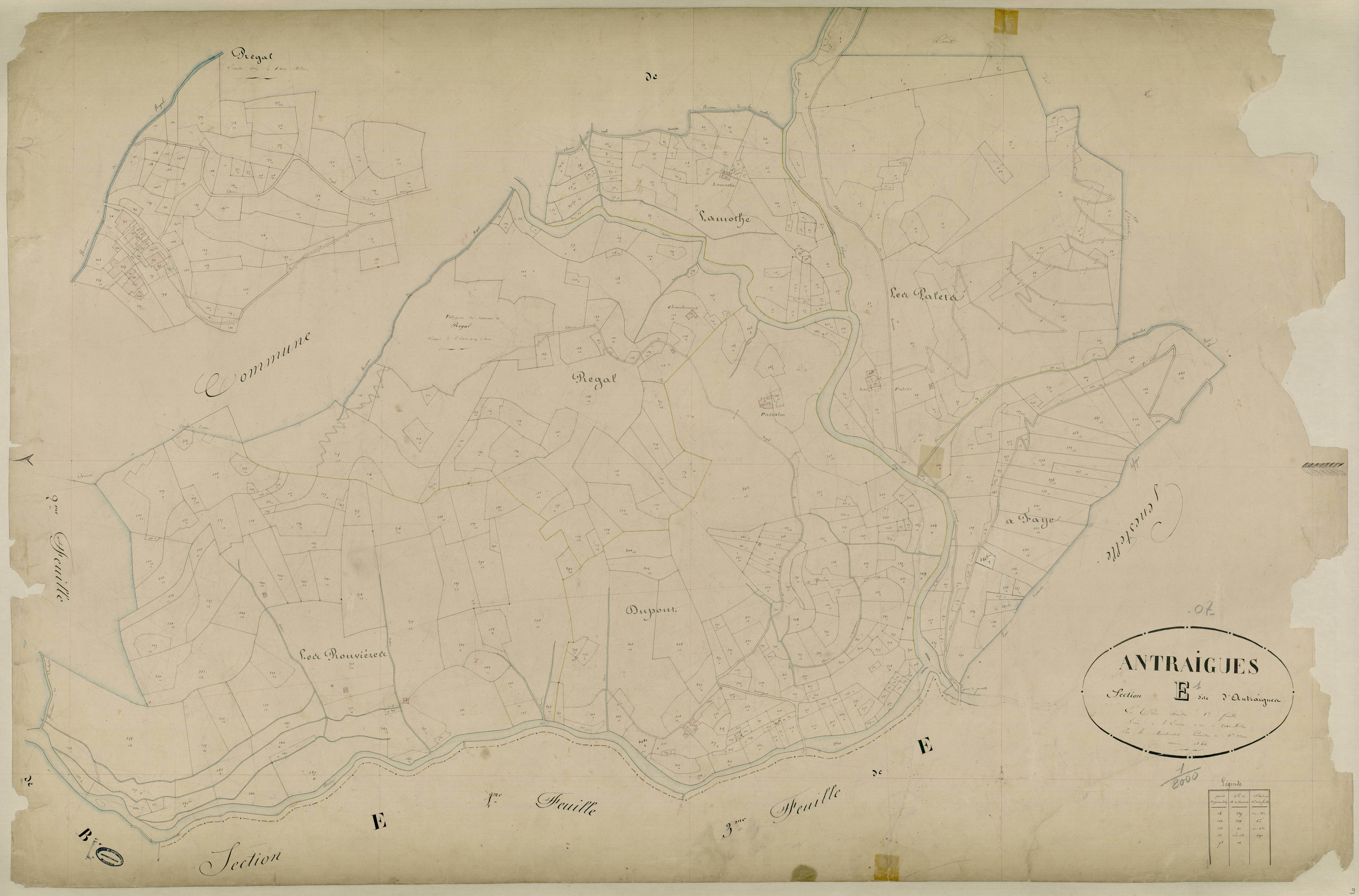 Antraigues-sur-Volane - Section E - Feuillet 1