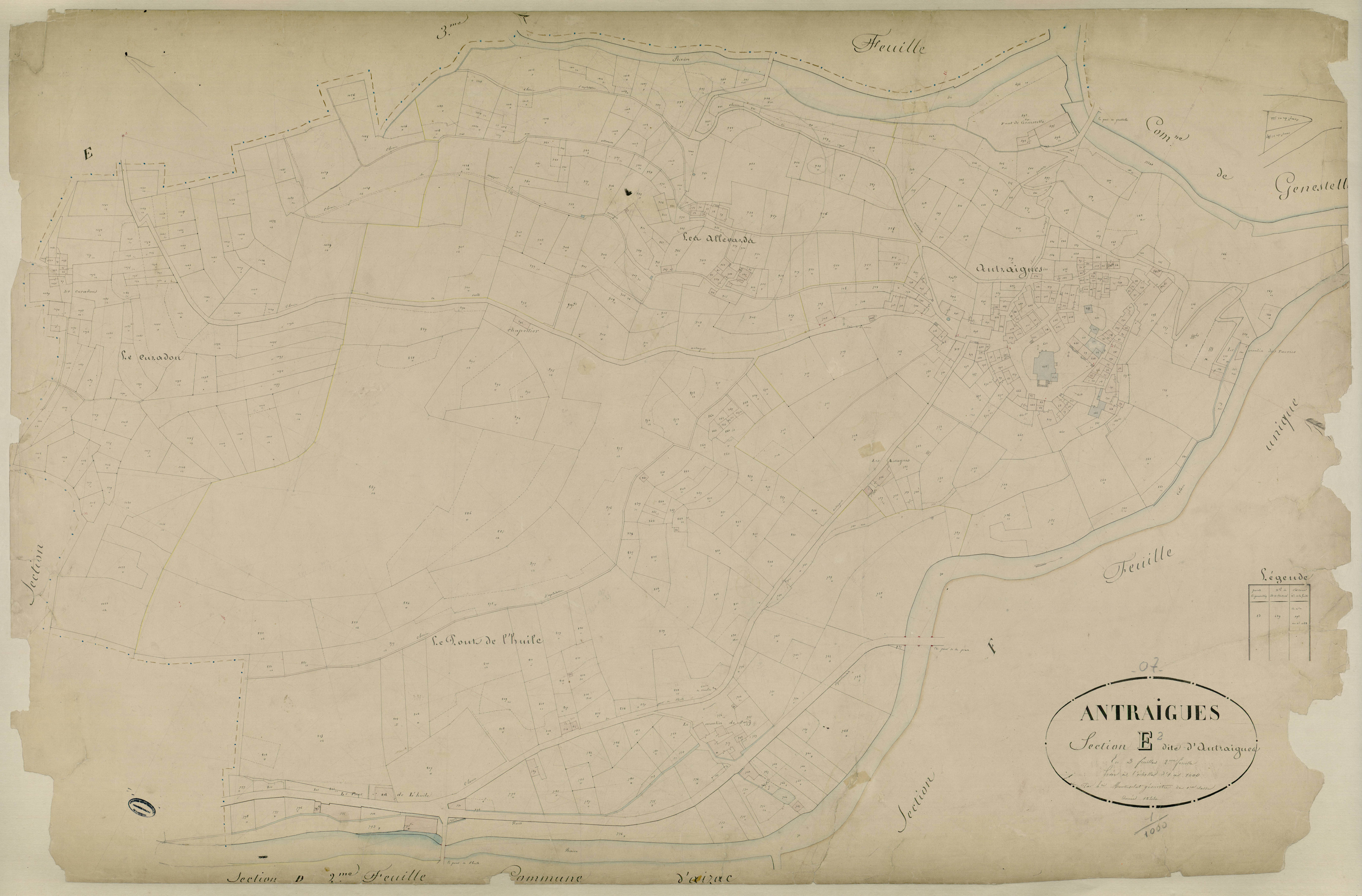Antraigues-sur-Volane - Section E - Feuillet 2