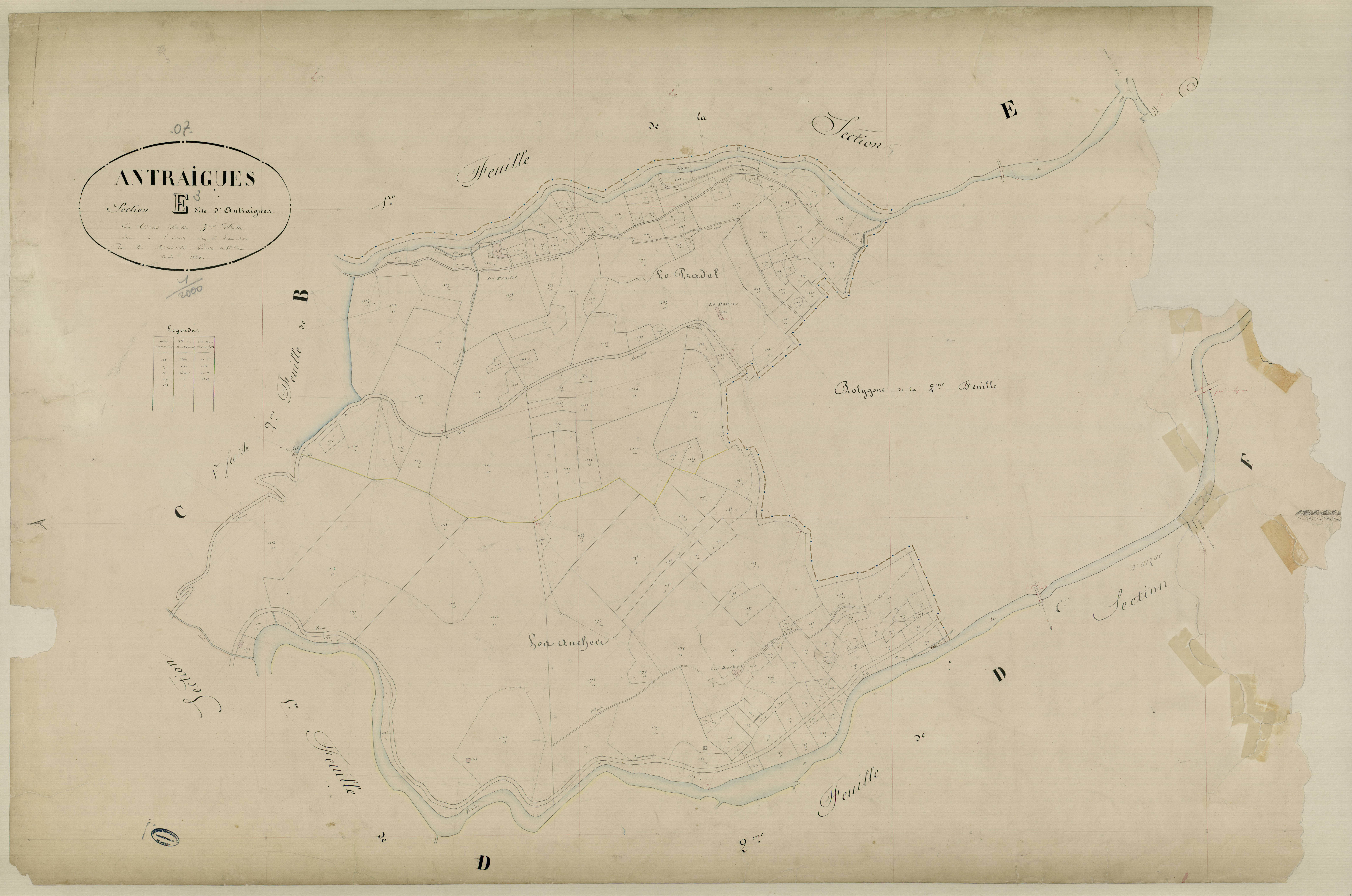 Antraigues-sur-Volane - Section E - Feuillet 3