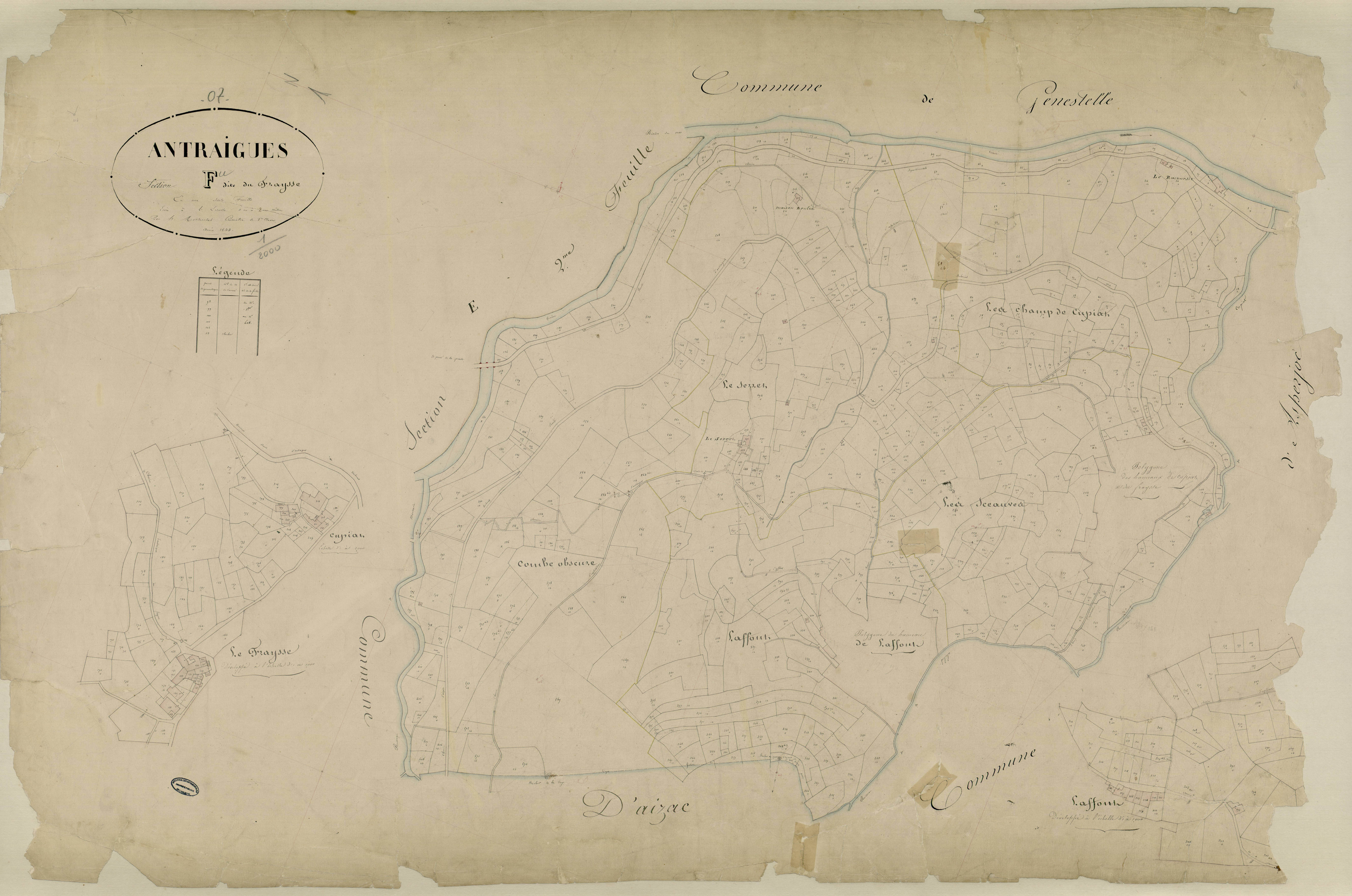 Antraigues-sur-Volane - Section F - Feuillet 1