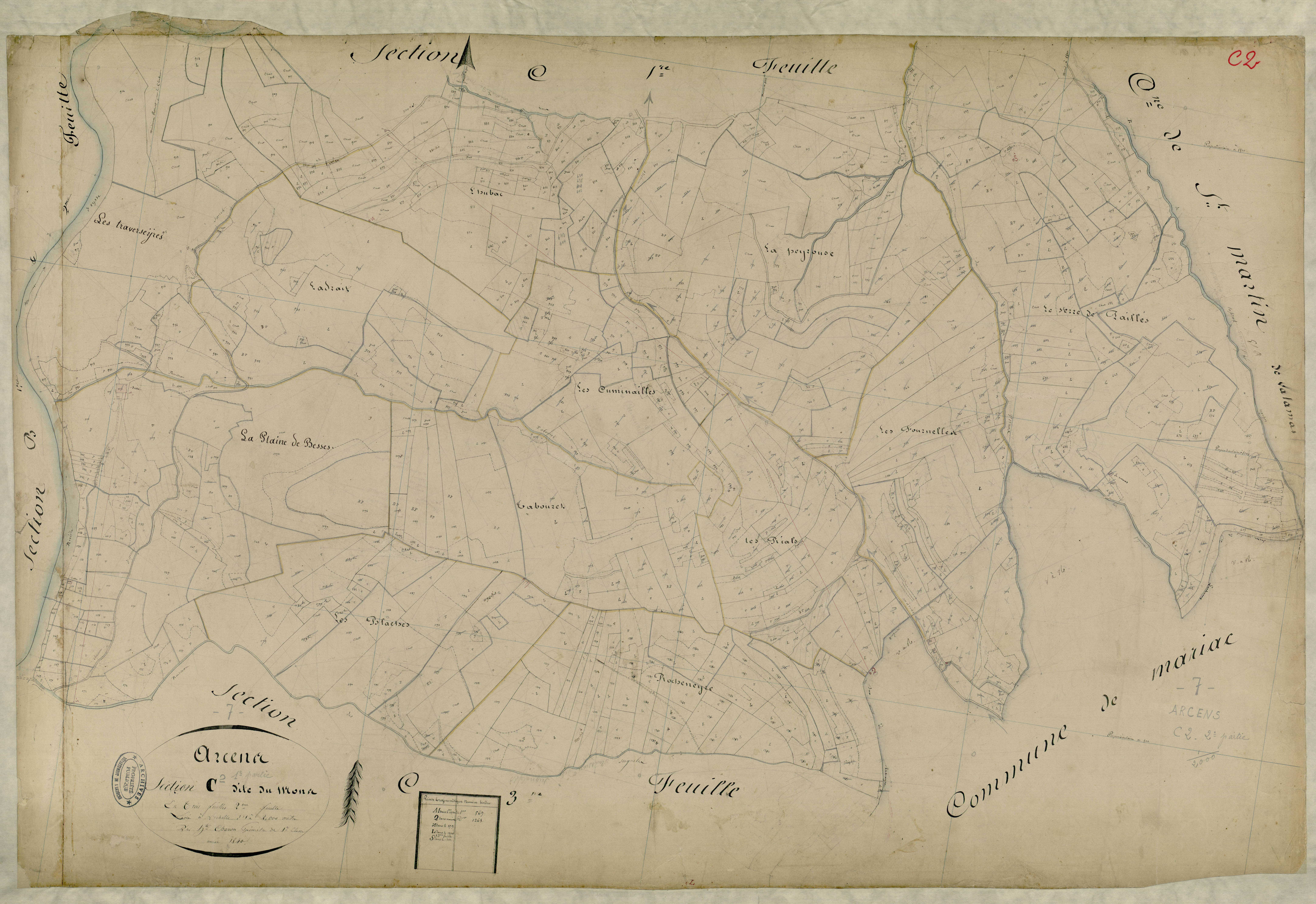 Arcens - Section C - Feuillet 2