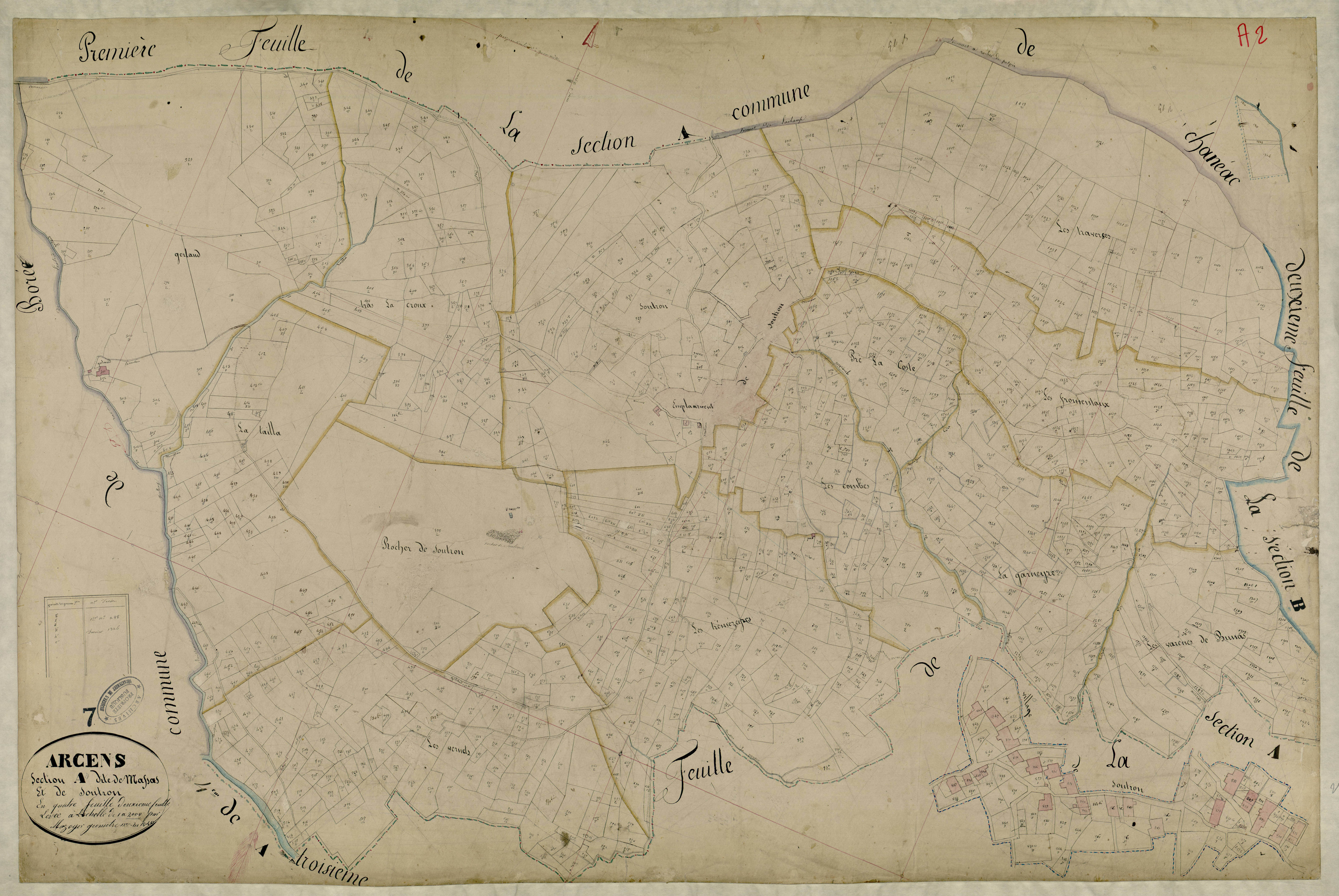 Arcens - Section A - Feuillet 2