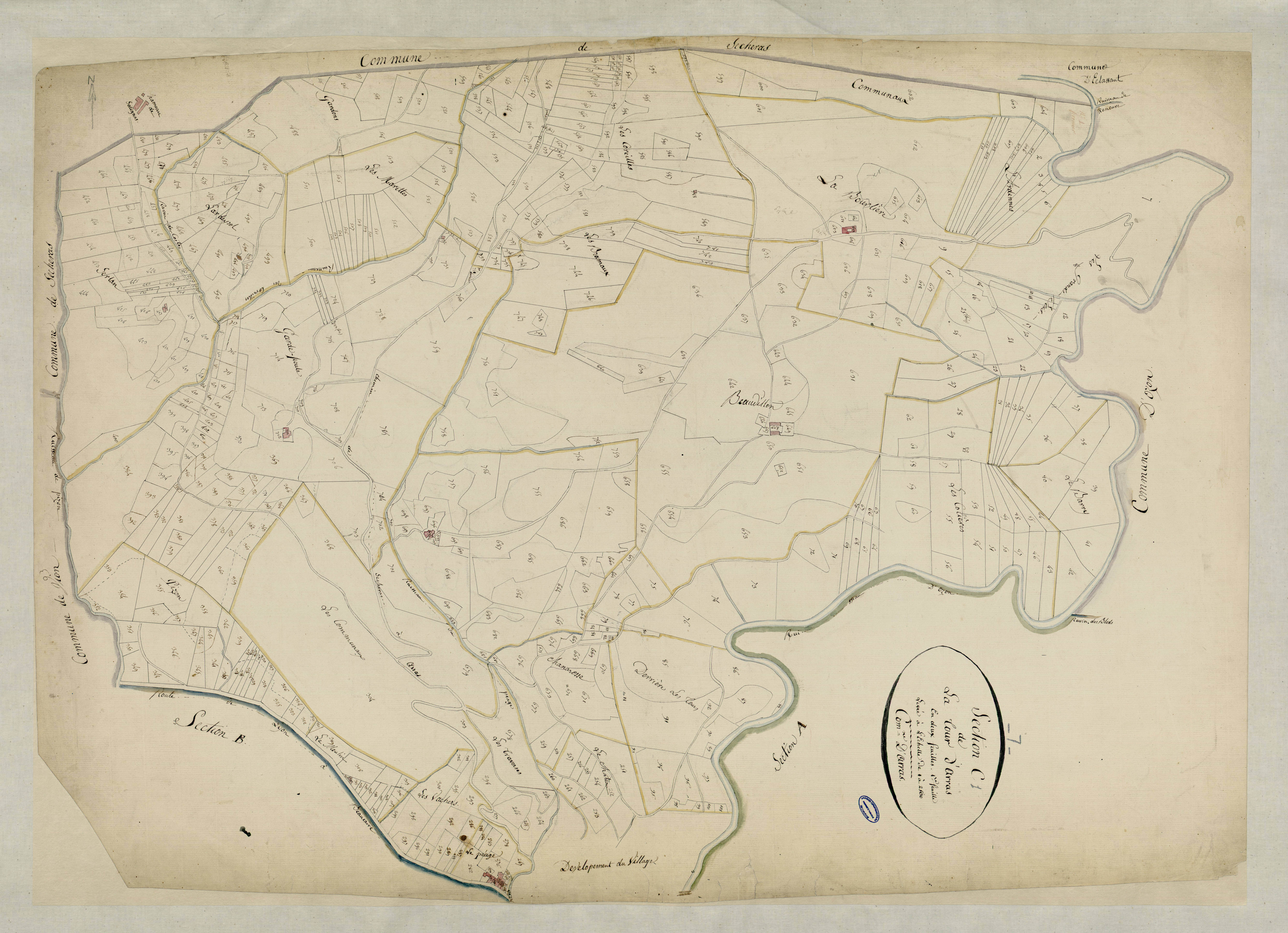 Arras-sur-Rhône - Section C - Feuillet 1