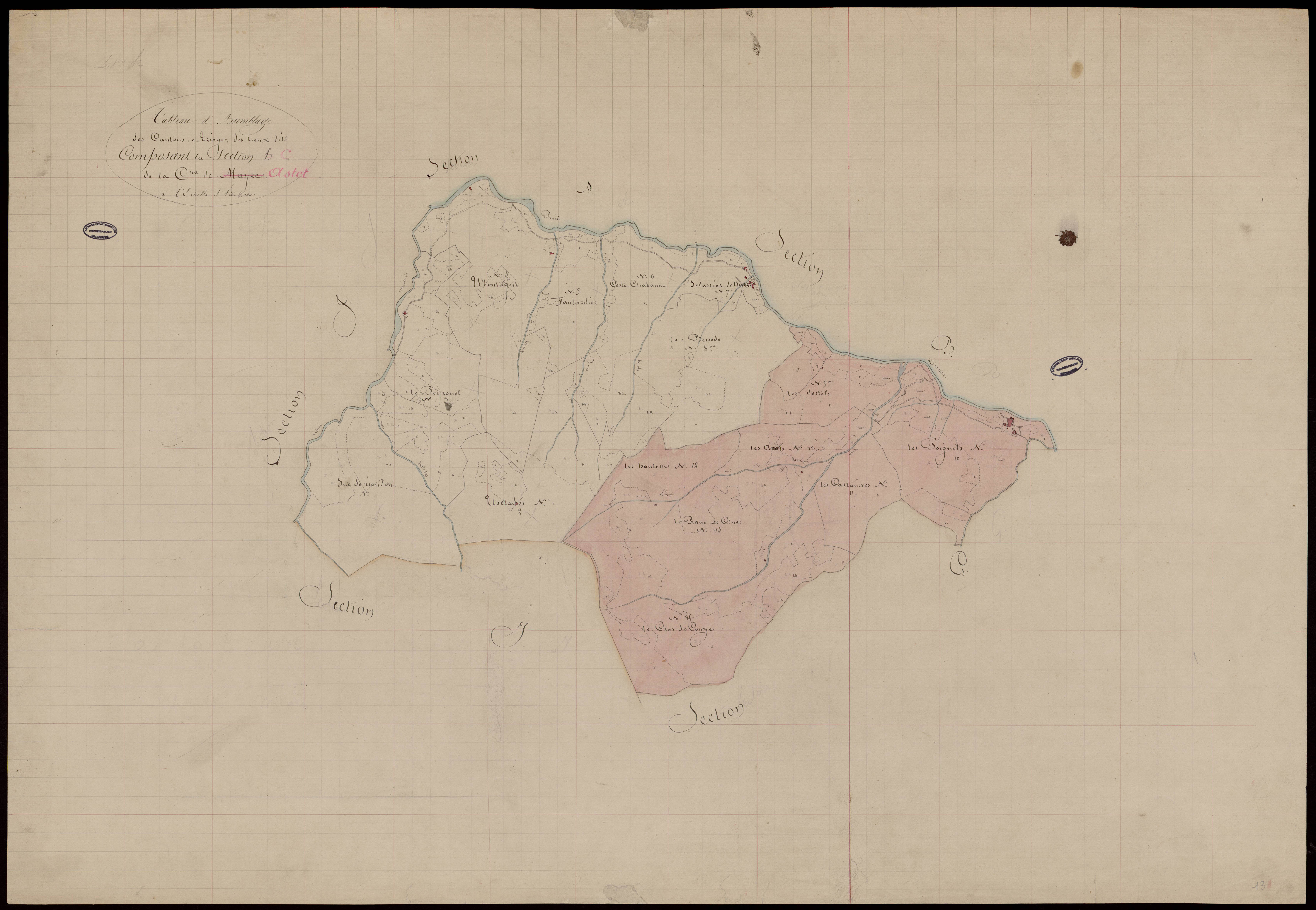 Astet - Tableau d'assemblage de la section C