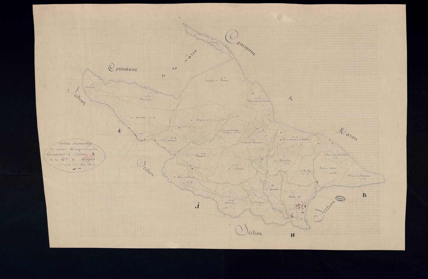 Astet - Tableau d'assemblage section A