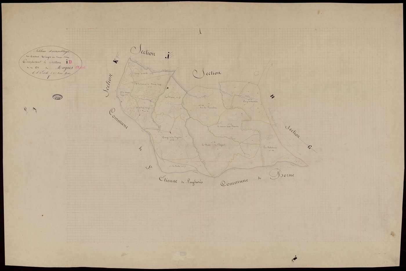 Astet - Tableau d'assemblage de la section D