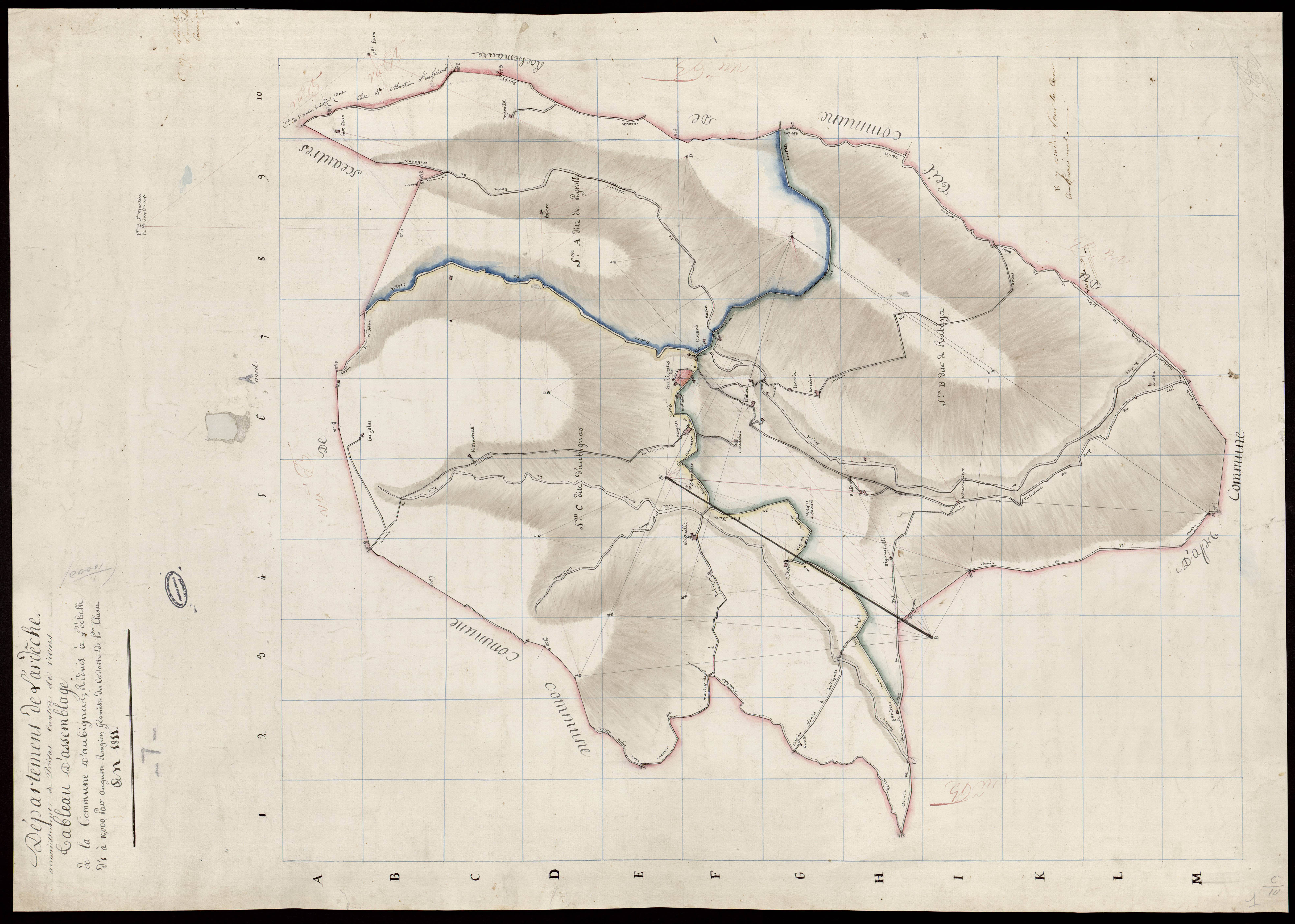 Aubignas - Tableau d'assemblage