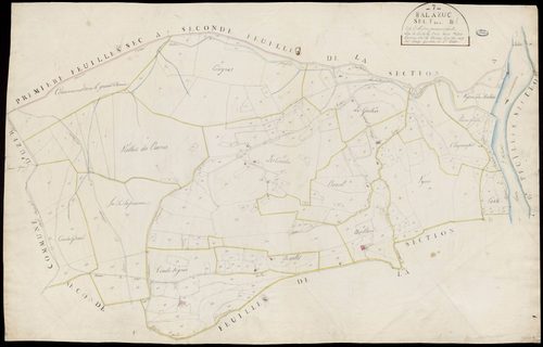 Balazuc - Section B - Feuillet 1
