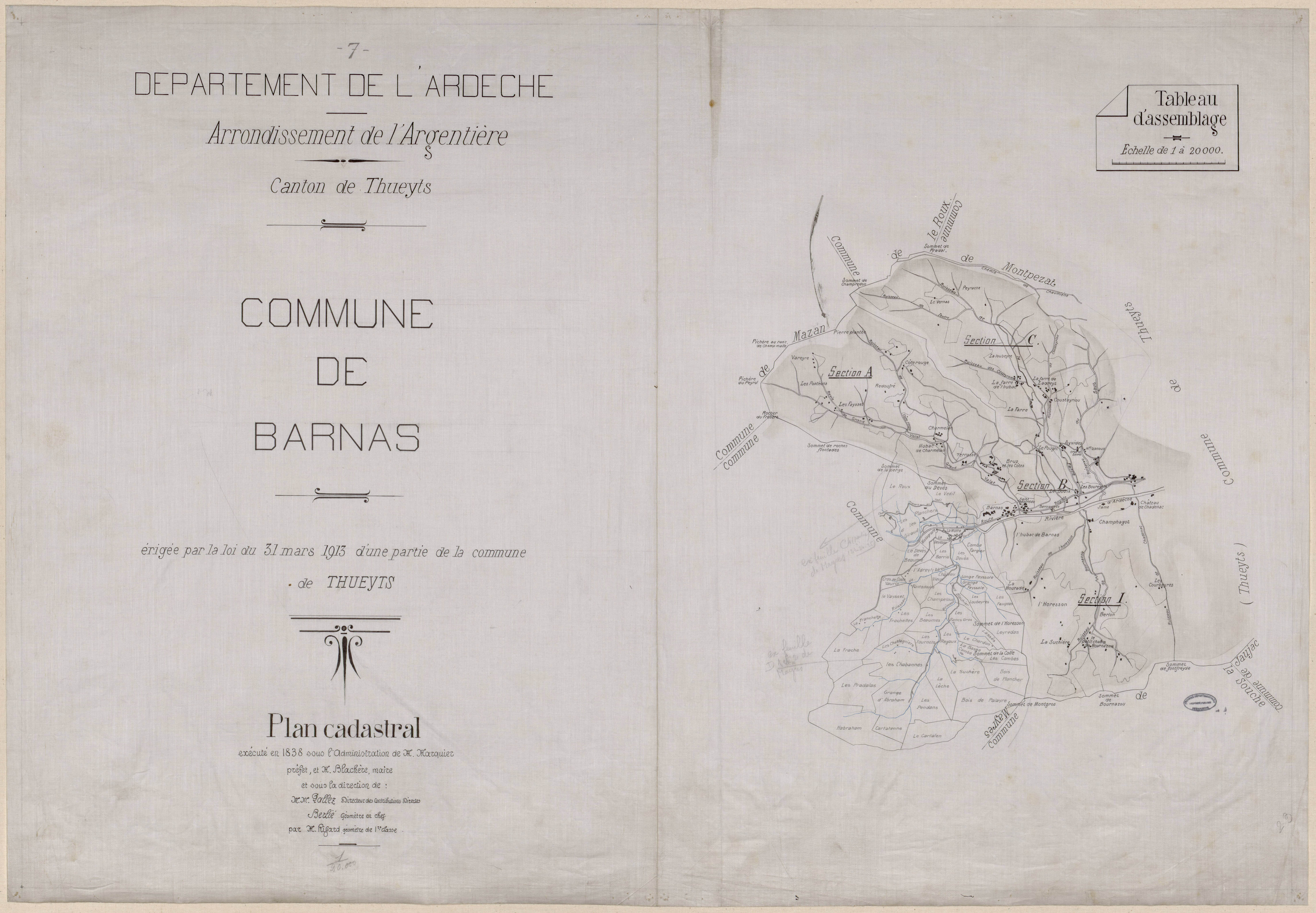 Barnas - Tableau d'assemblage