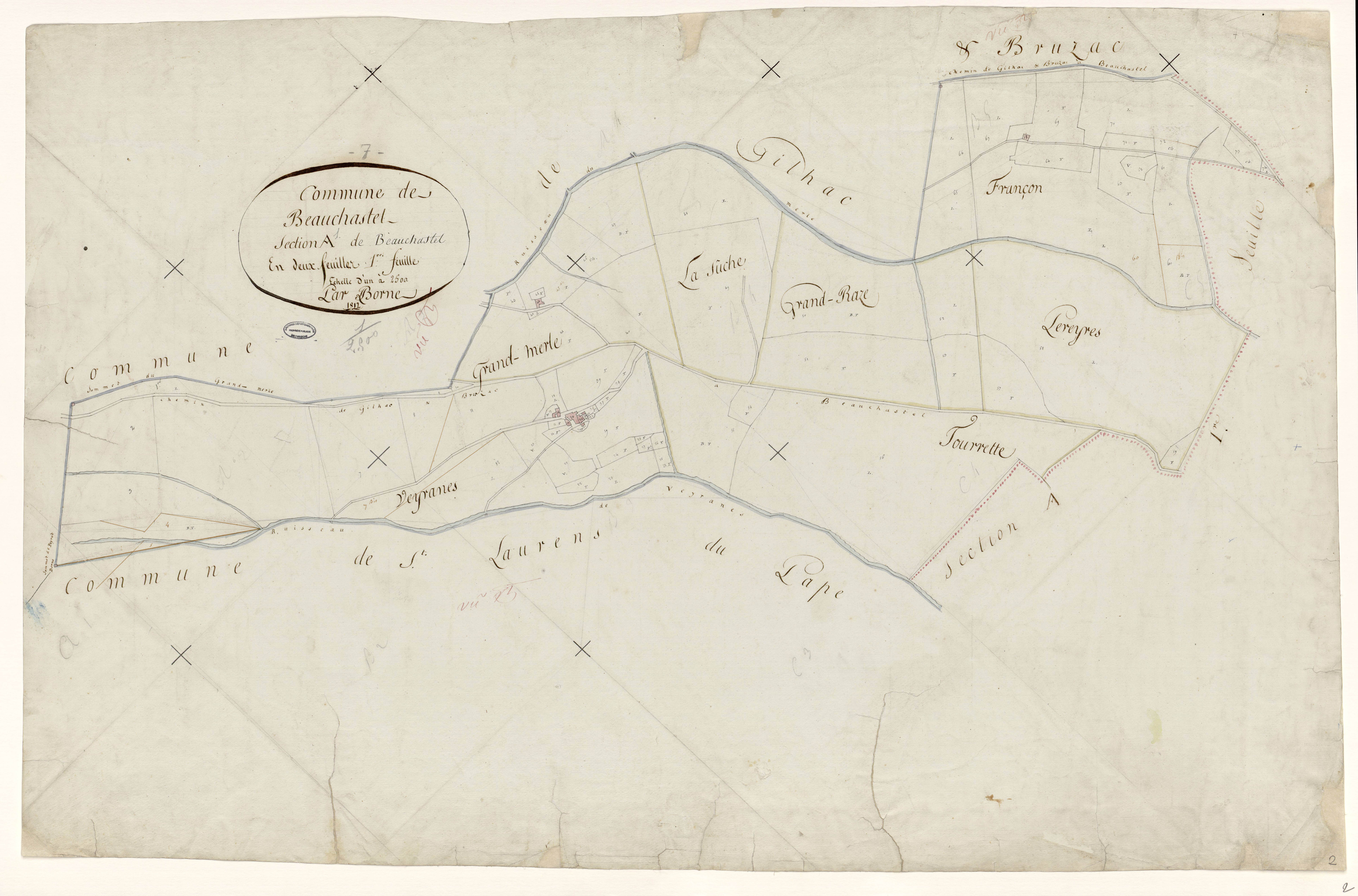 Beauchastel - Section A - Feuillet 1