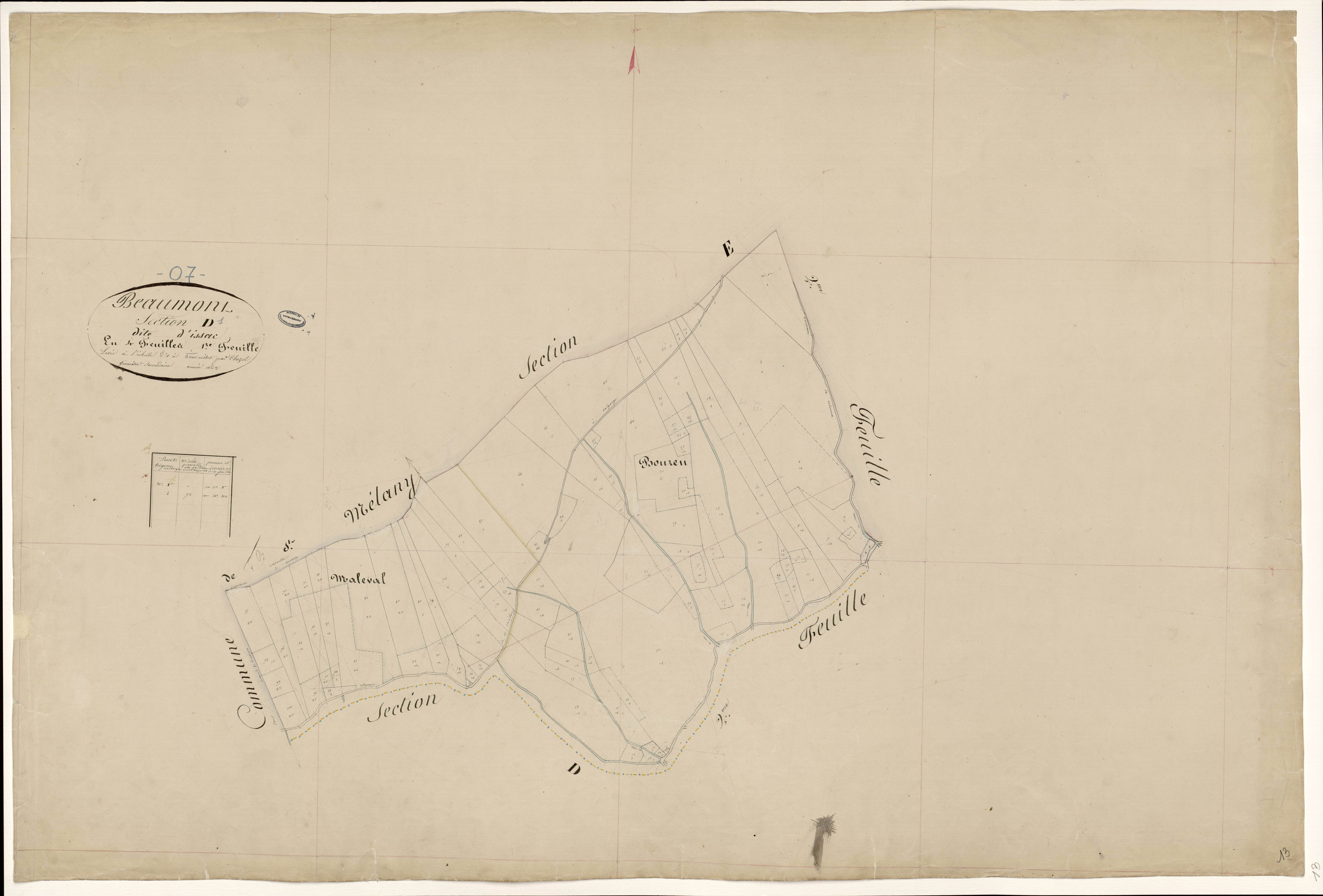 Beaumont - Section D - Feuillet 1