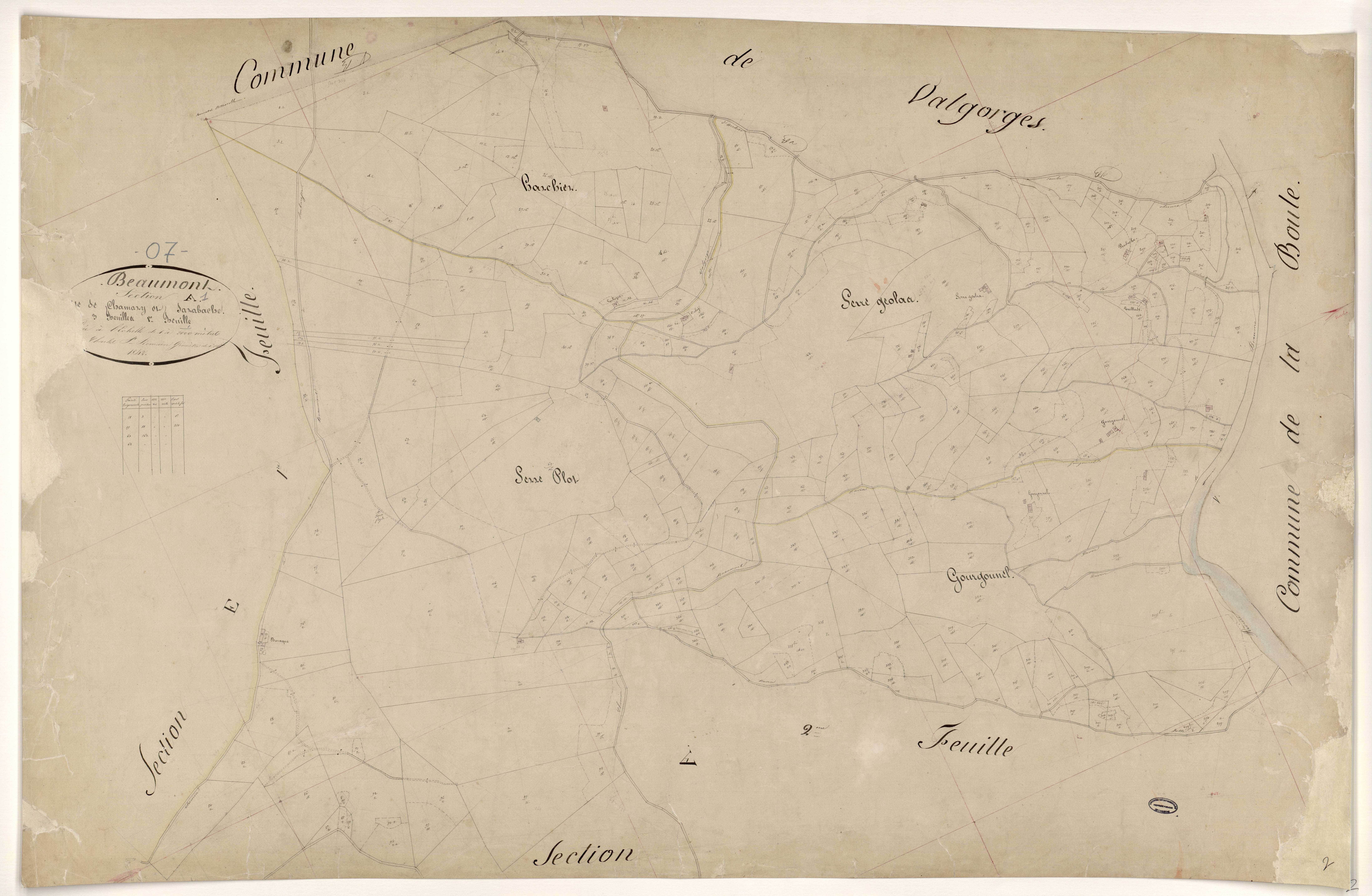 Beaumont - Section A - Feuillet 1