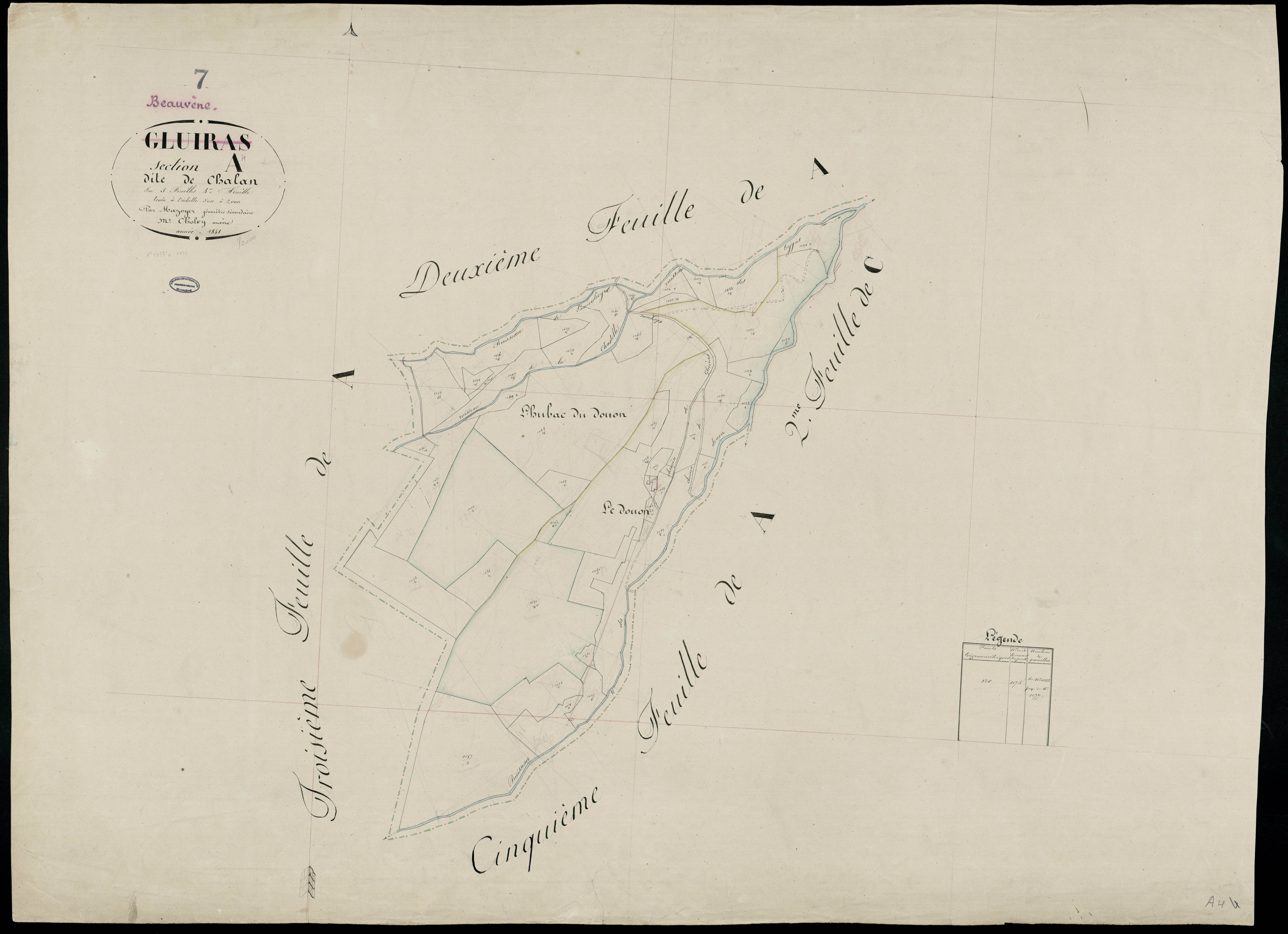 Beauvène - Section A - Feuillet 4