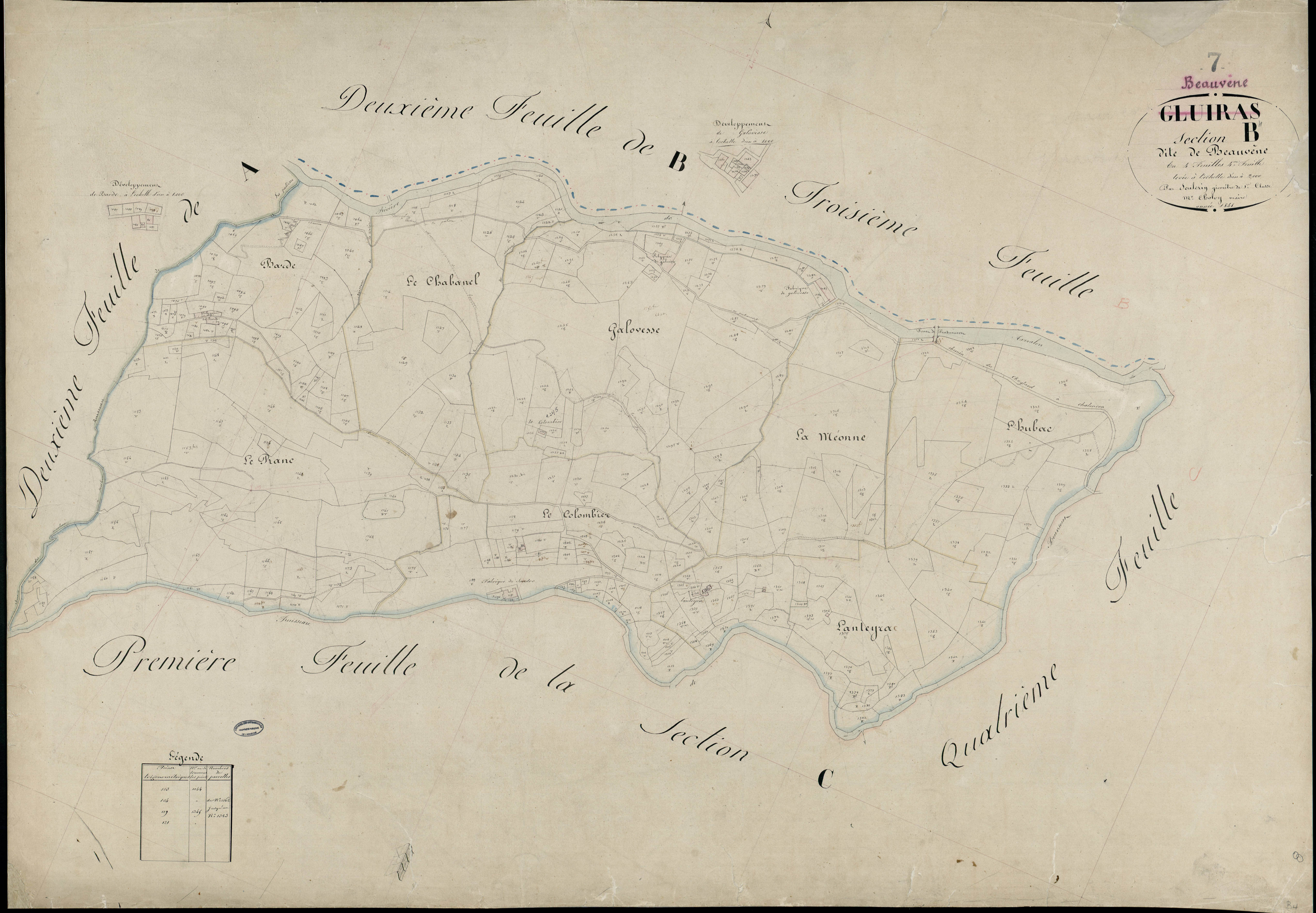 Beauvène - Section B - Feuillet 4