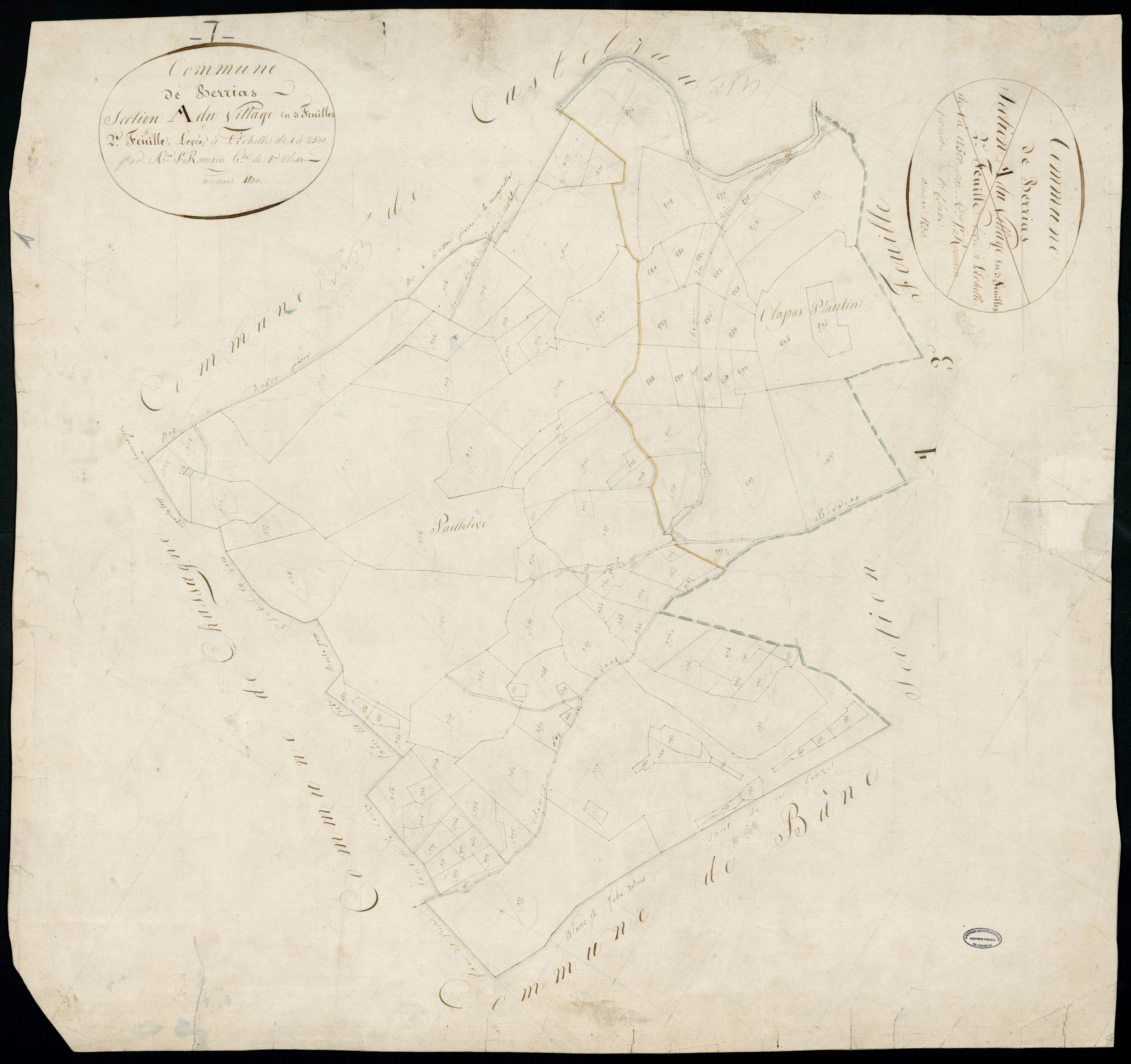Berrias - Section A - Feuillet 2