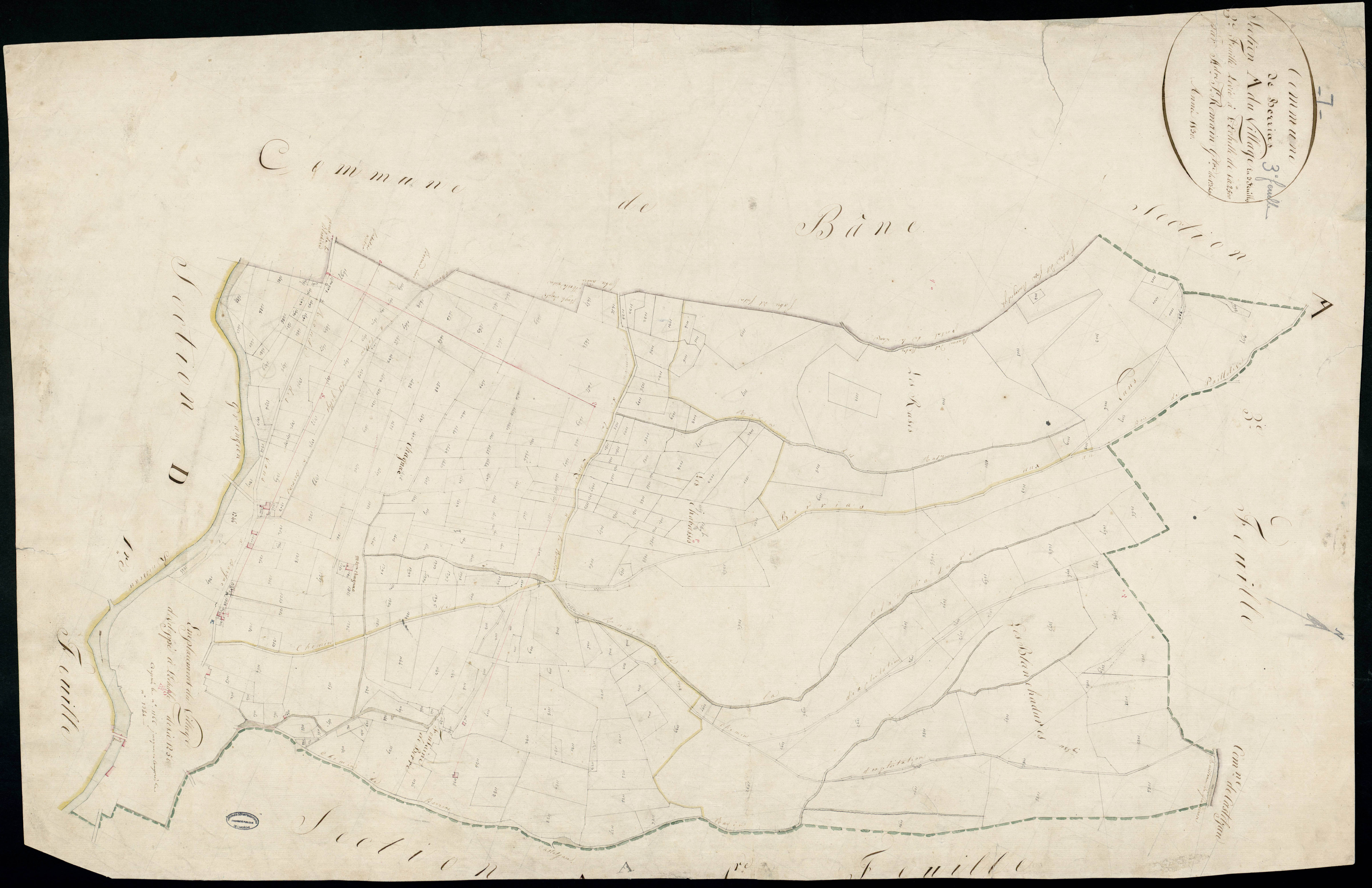 Berrias - Section A - Feuillet 3