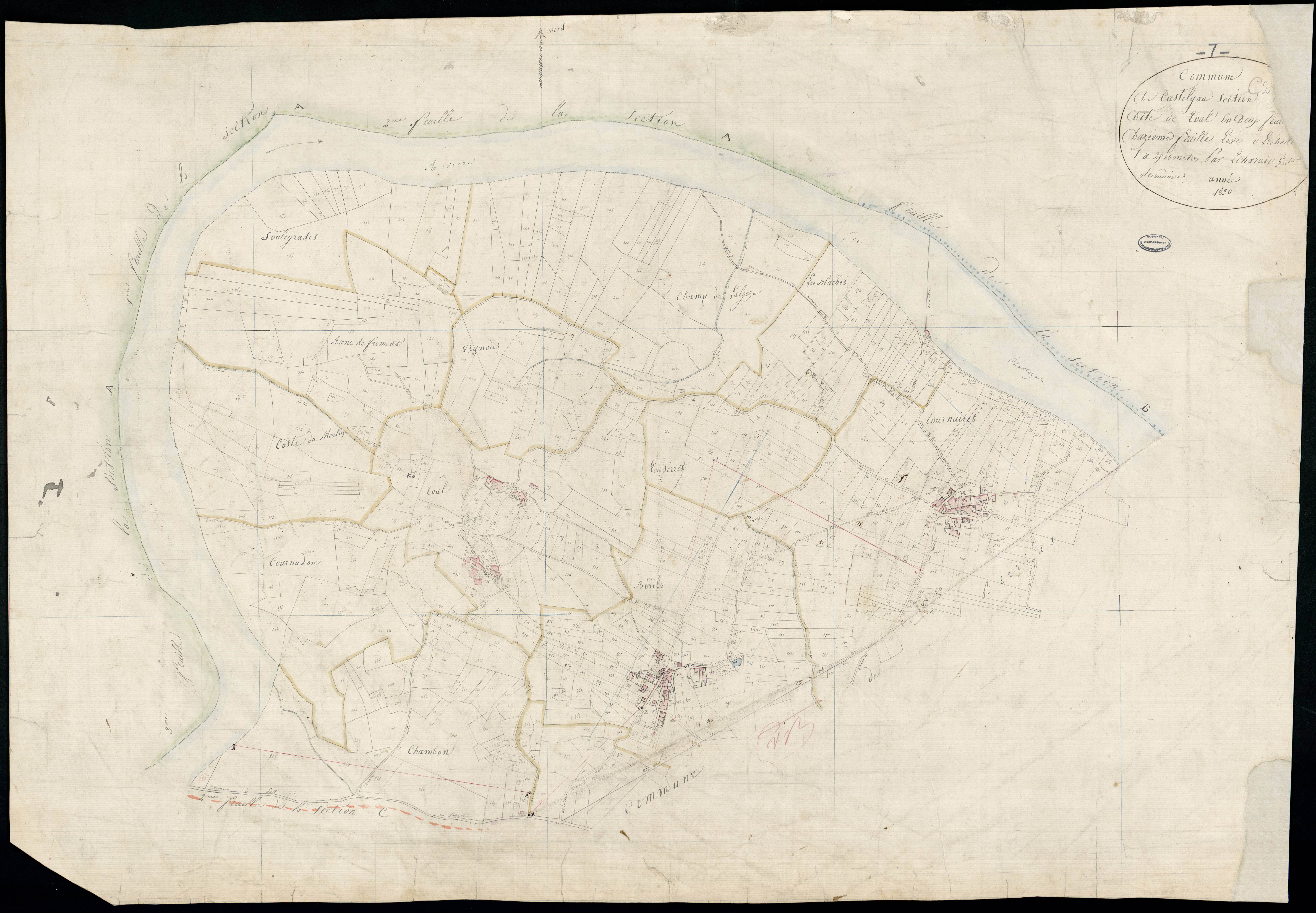 Berrias - Section C - Feuillet 3