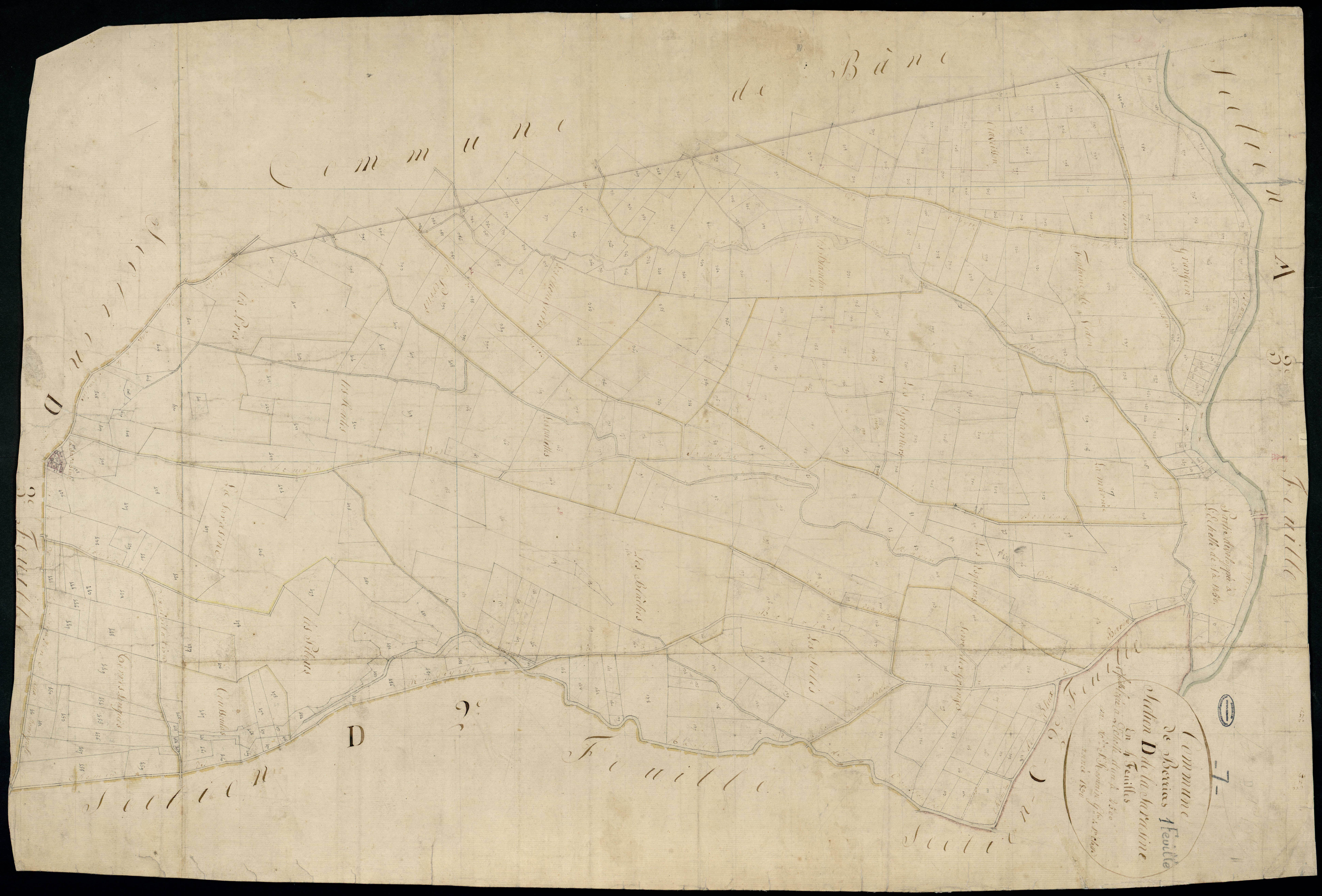 Berrias - Section D - Feuillet 1