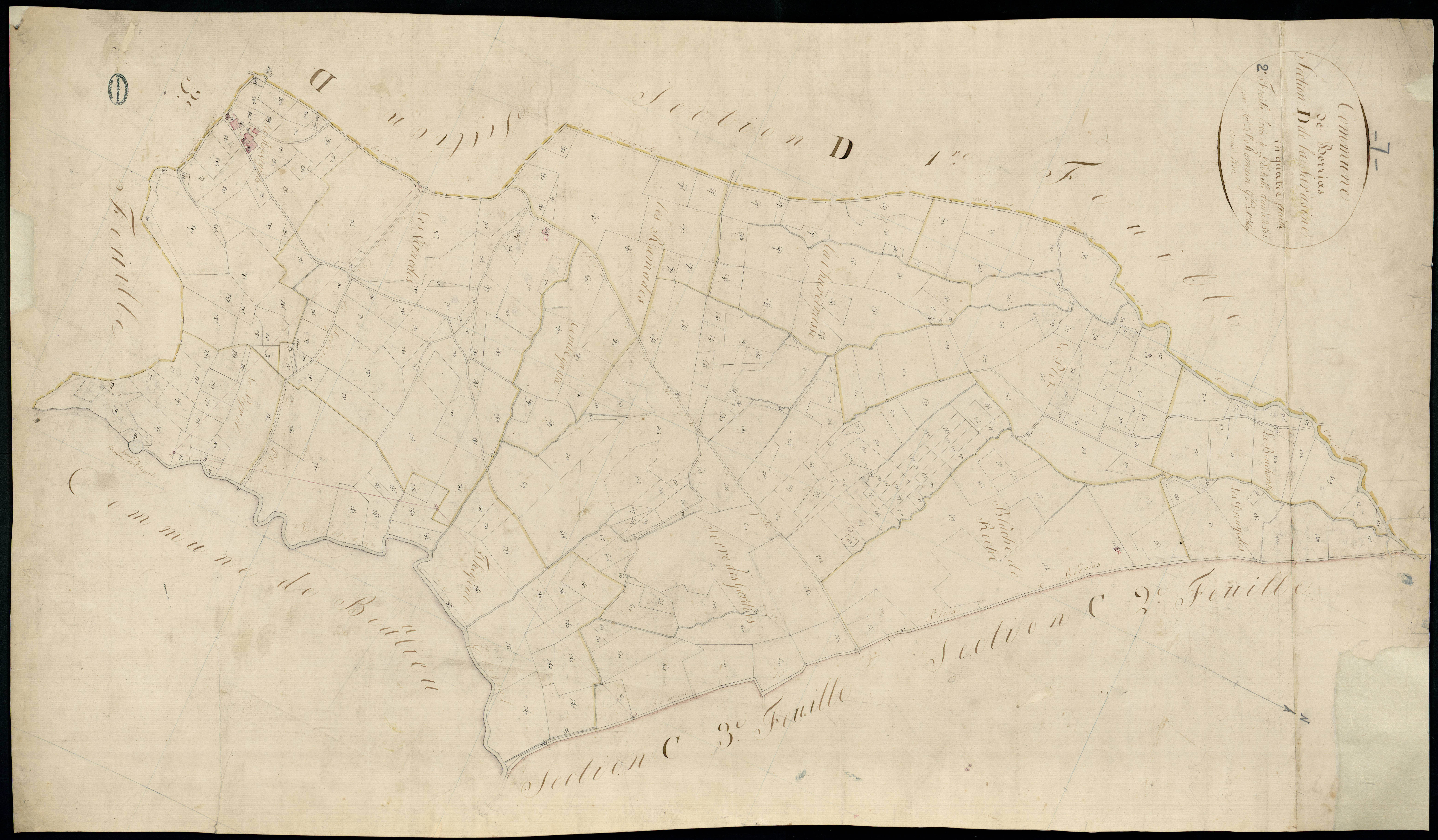 Berrias - Section D - Feuillet 2