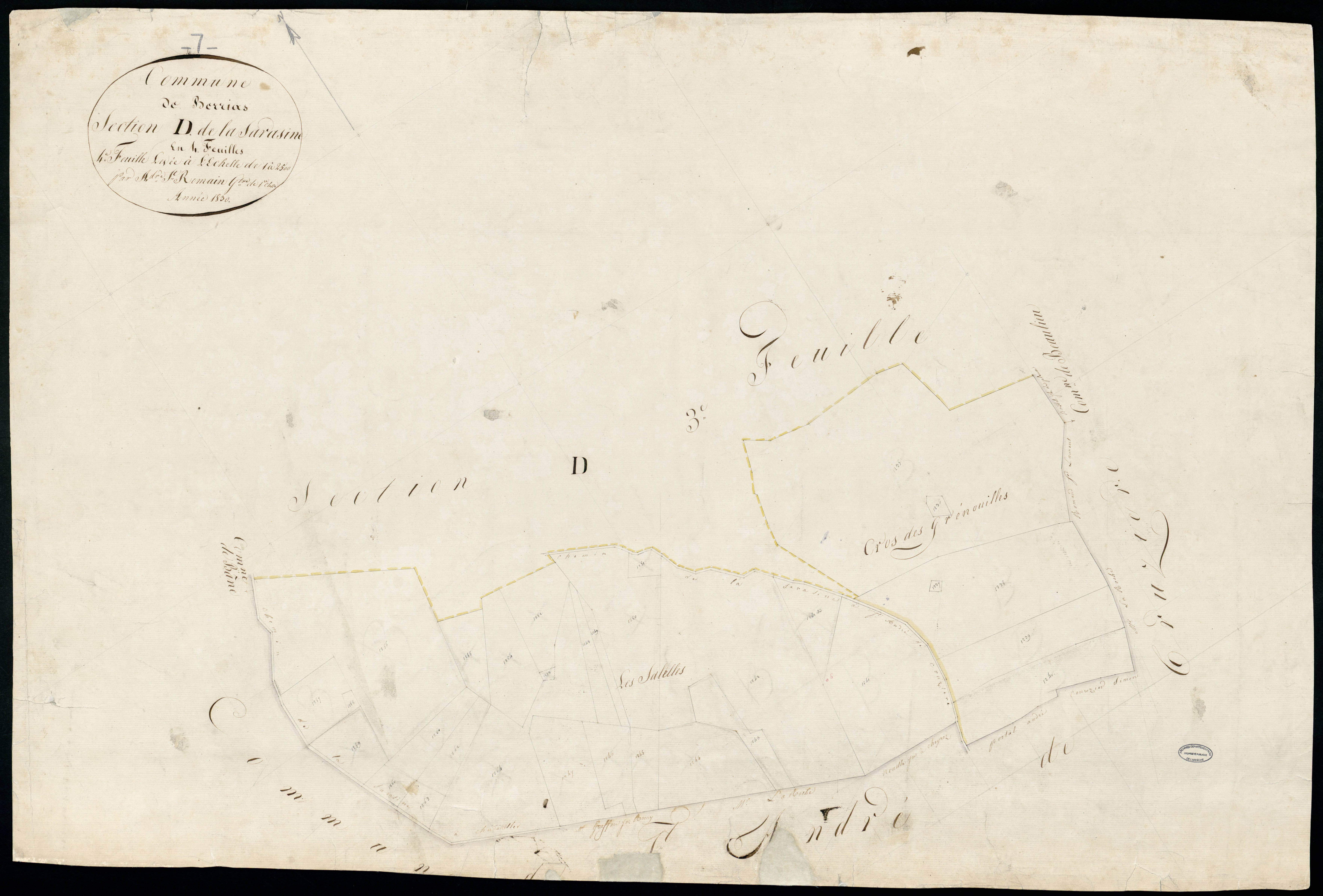 Berrias - Section D - Feuillet 4