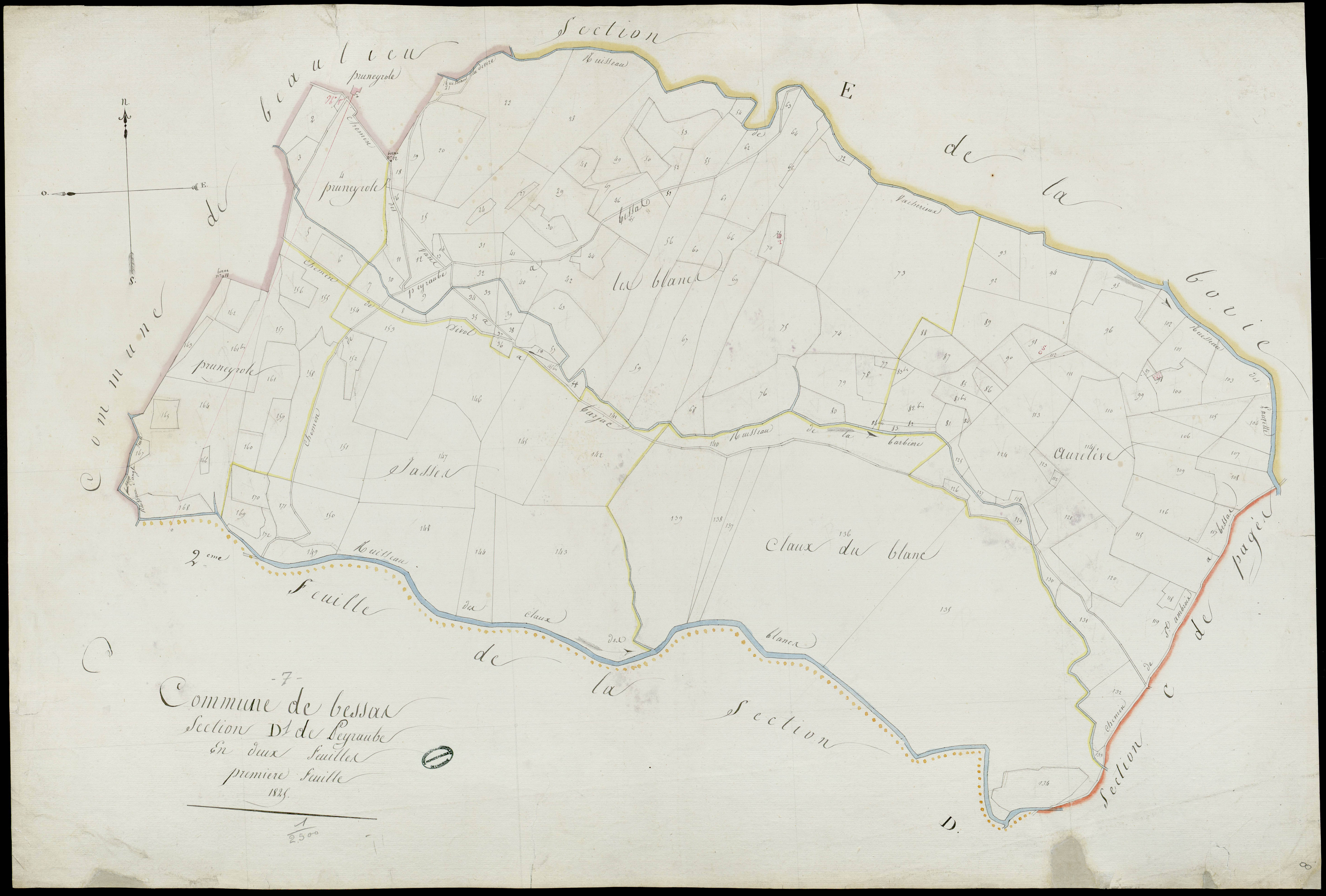 Bessas - Section D - Feuillet 1