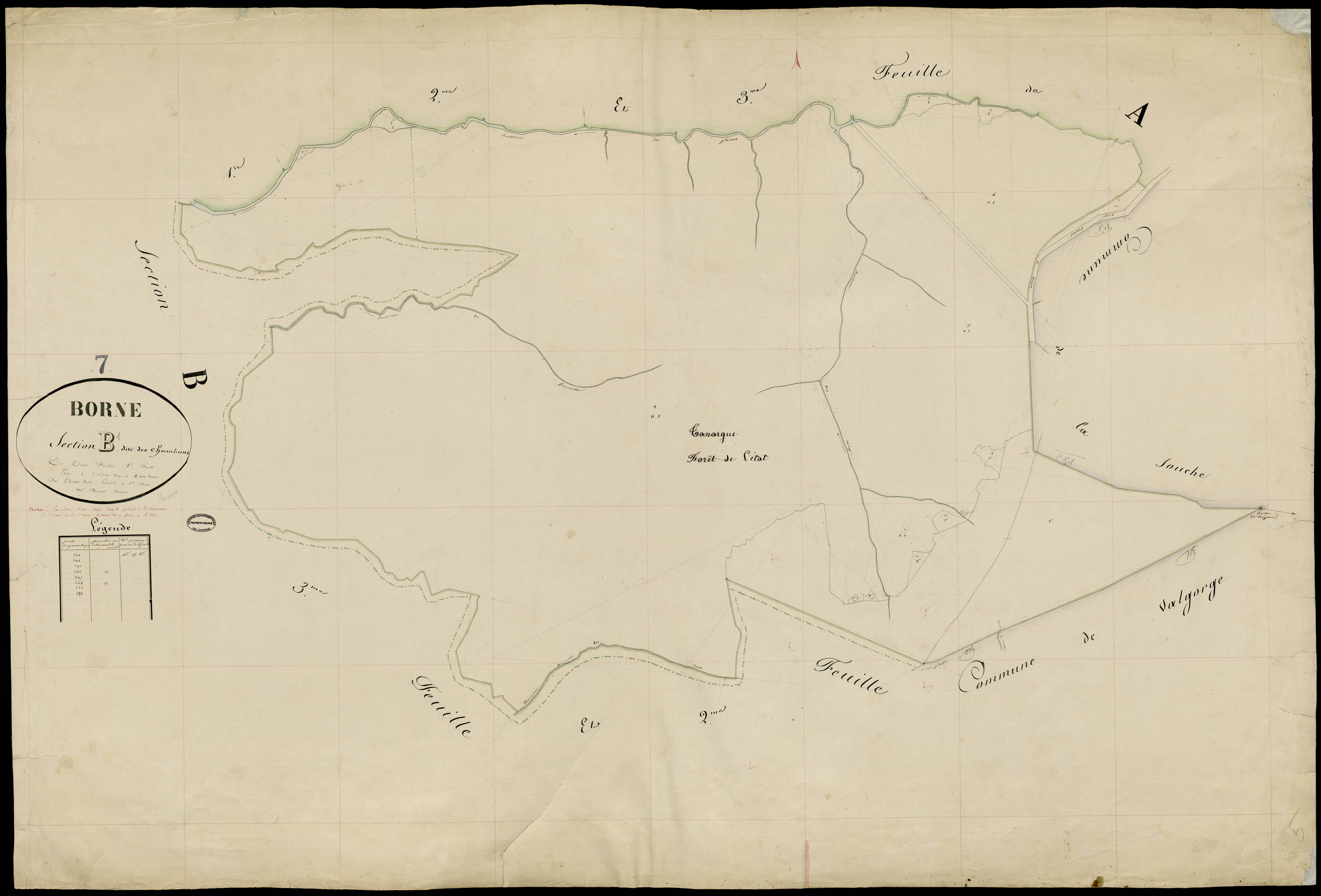 Borne - Section B - Feuillet 1