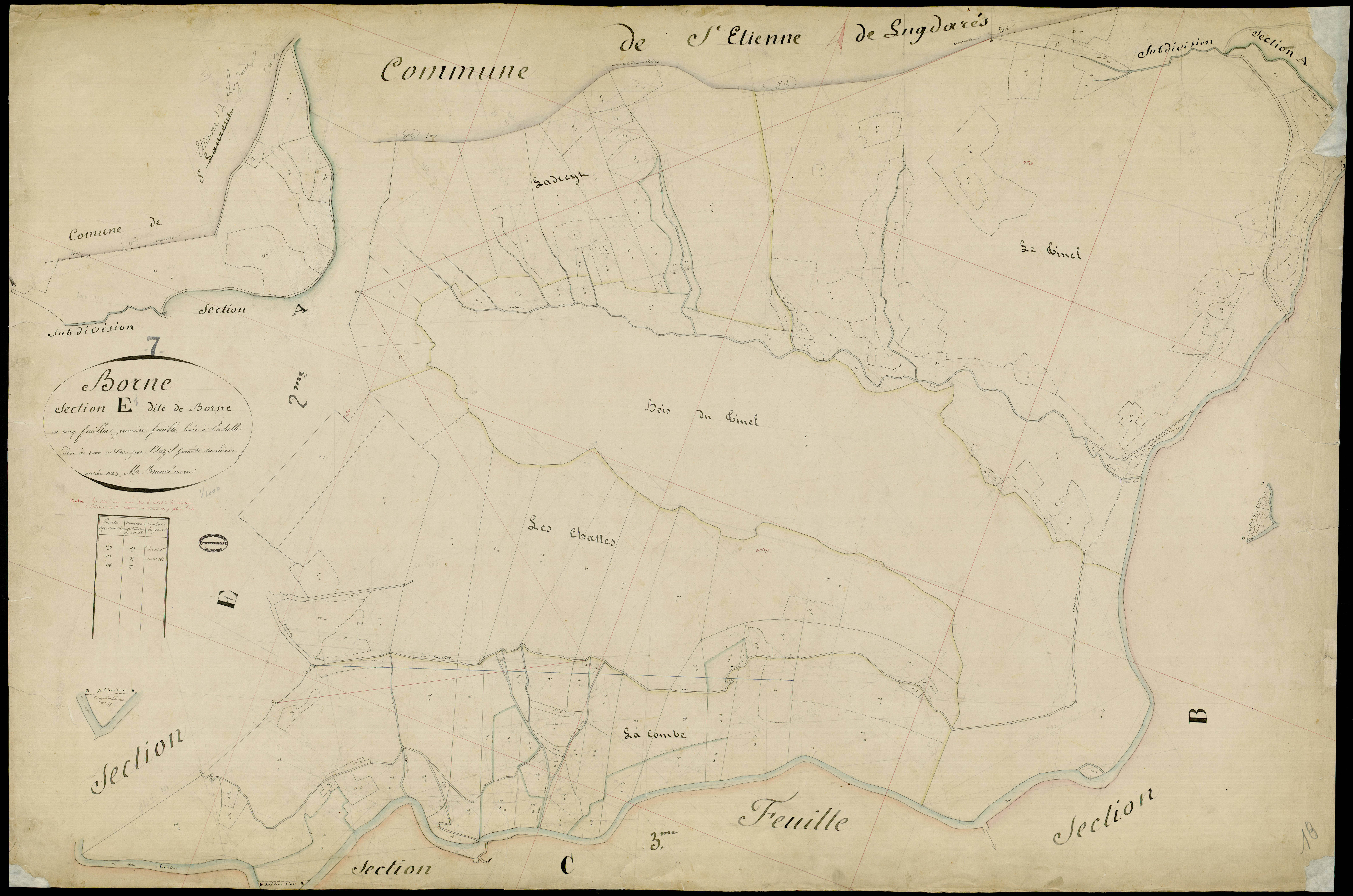 Borne - Section E - Feuillet 1
