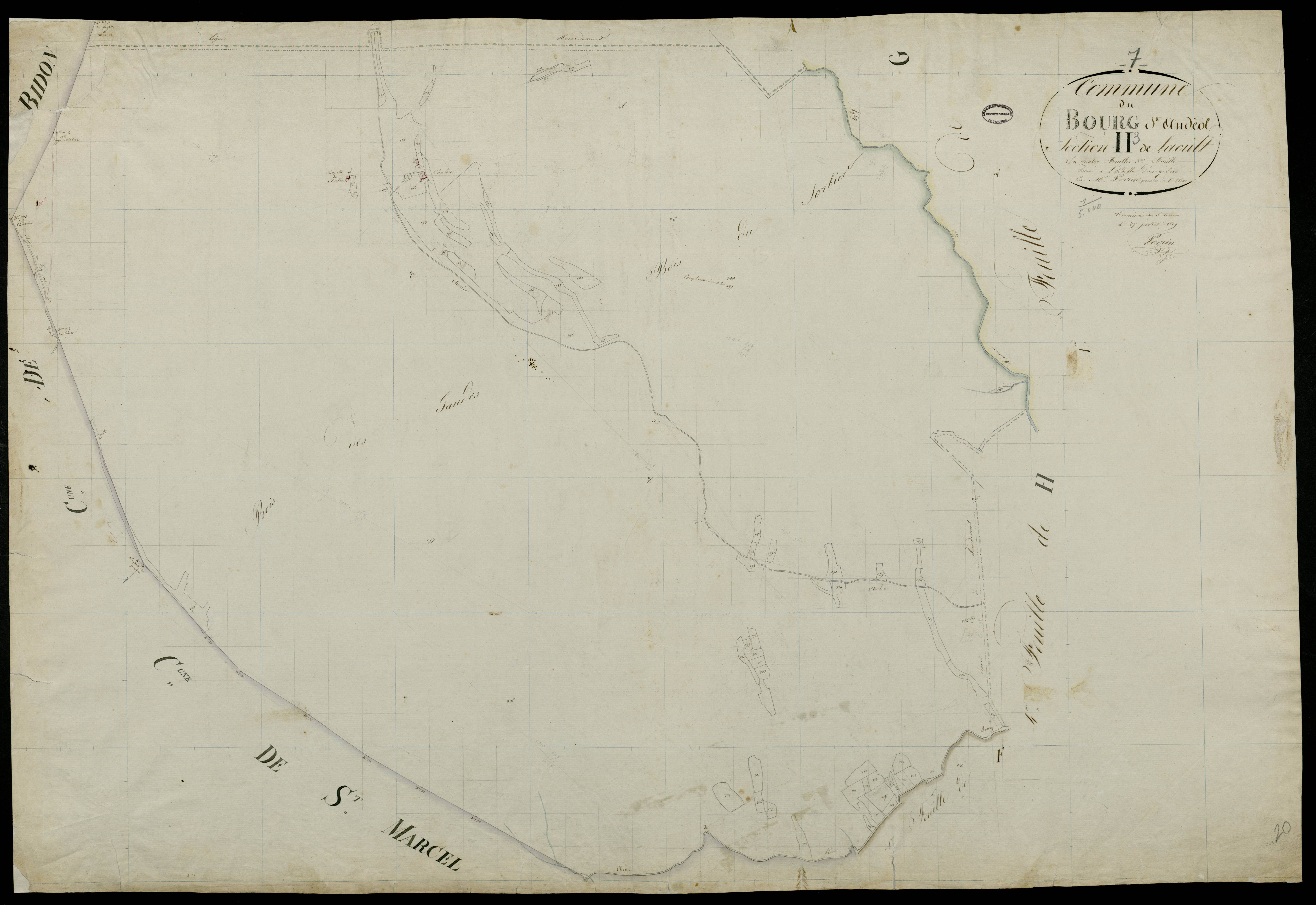 Bourg-Saint-Andéol - Section H - Feuillet 3