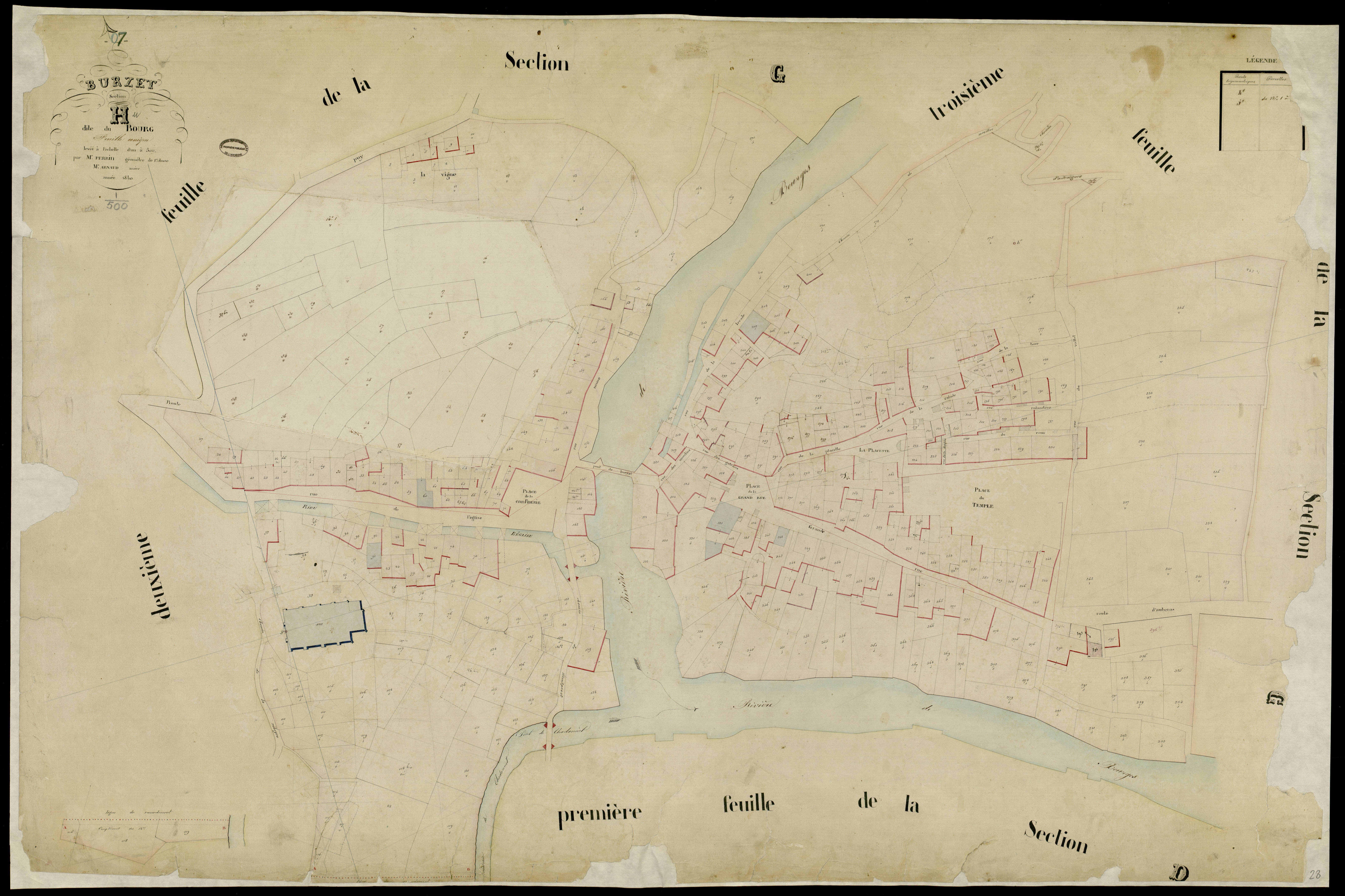 Burzet - Section H - Feuillet 1