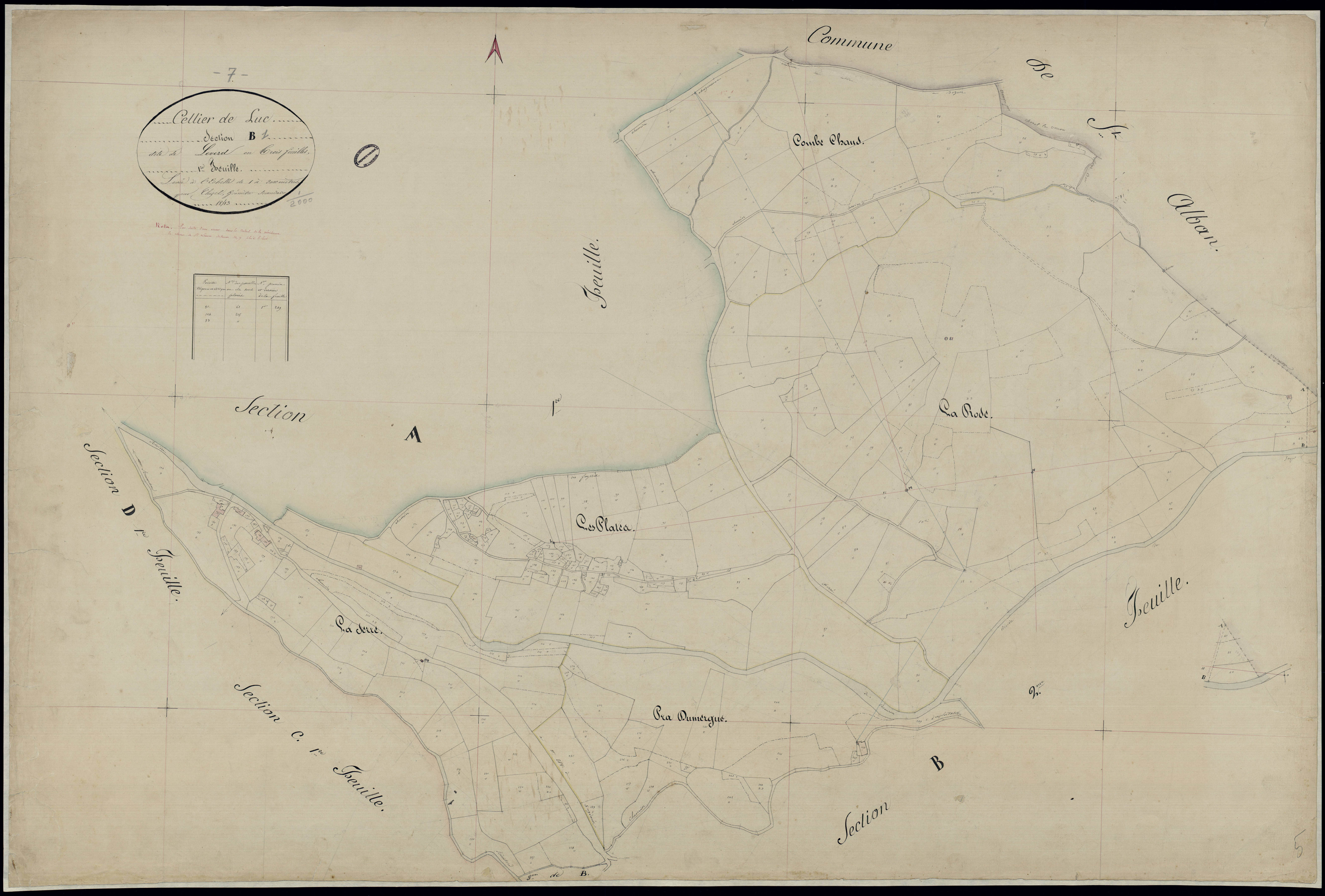 Cellier-du-Luc - Section B - Feuillet 1