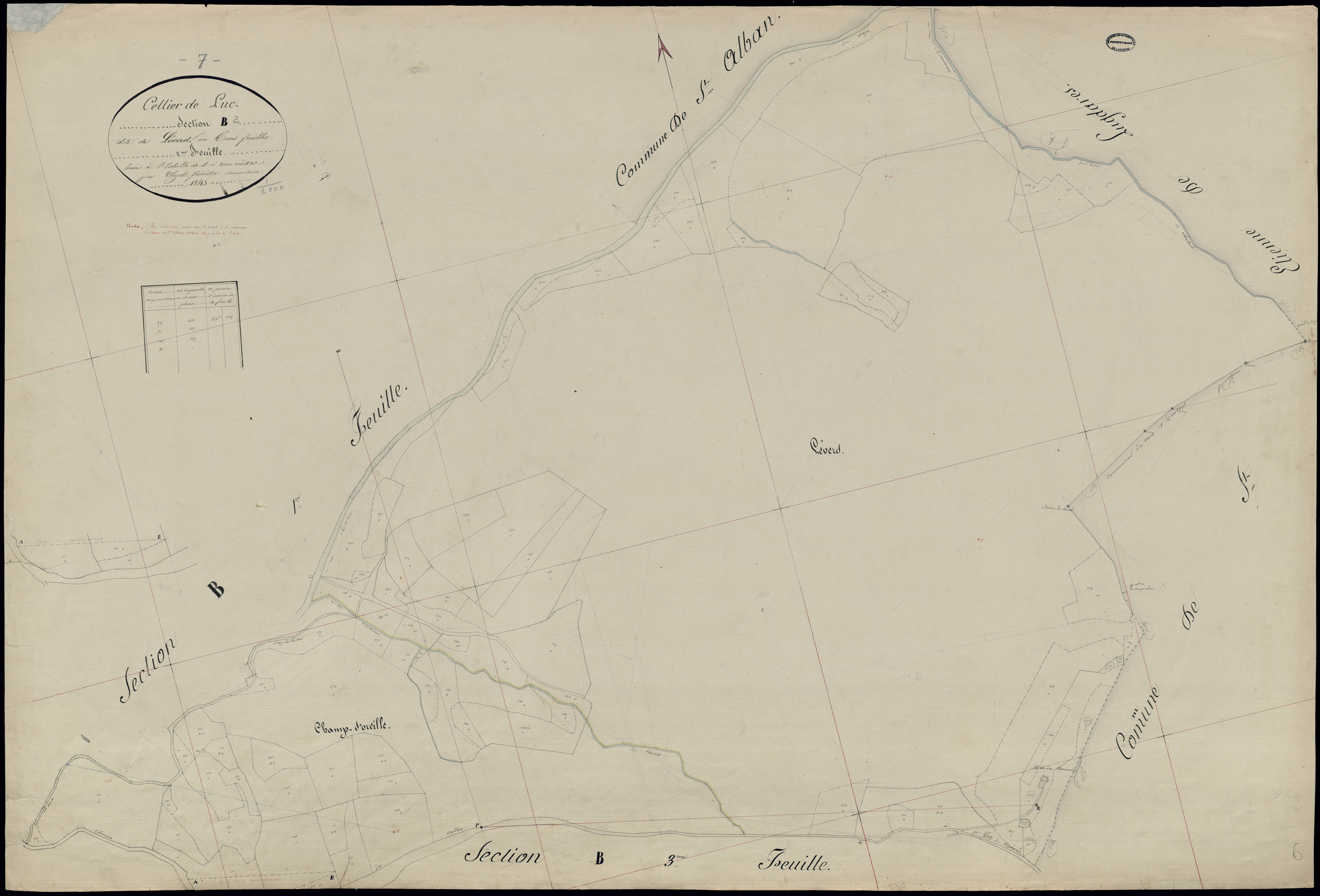 Cellier-du-Luc - Section B - Feuillet 2