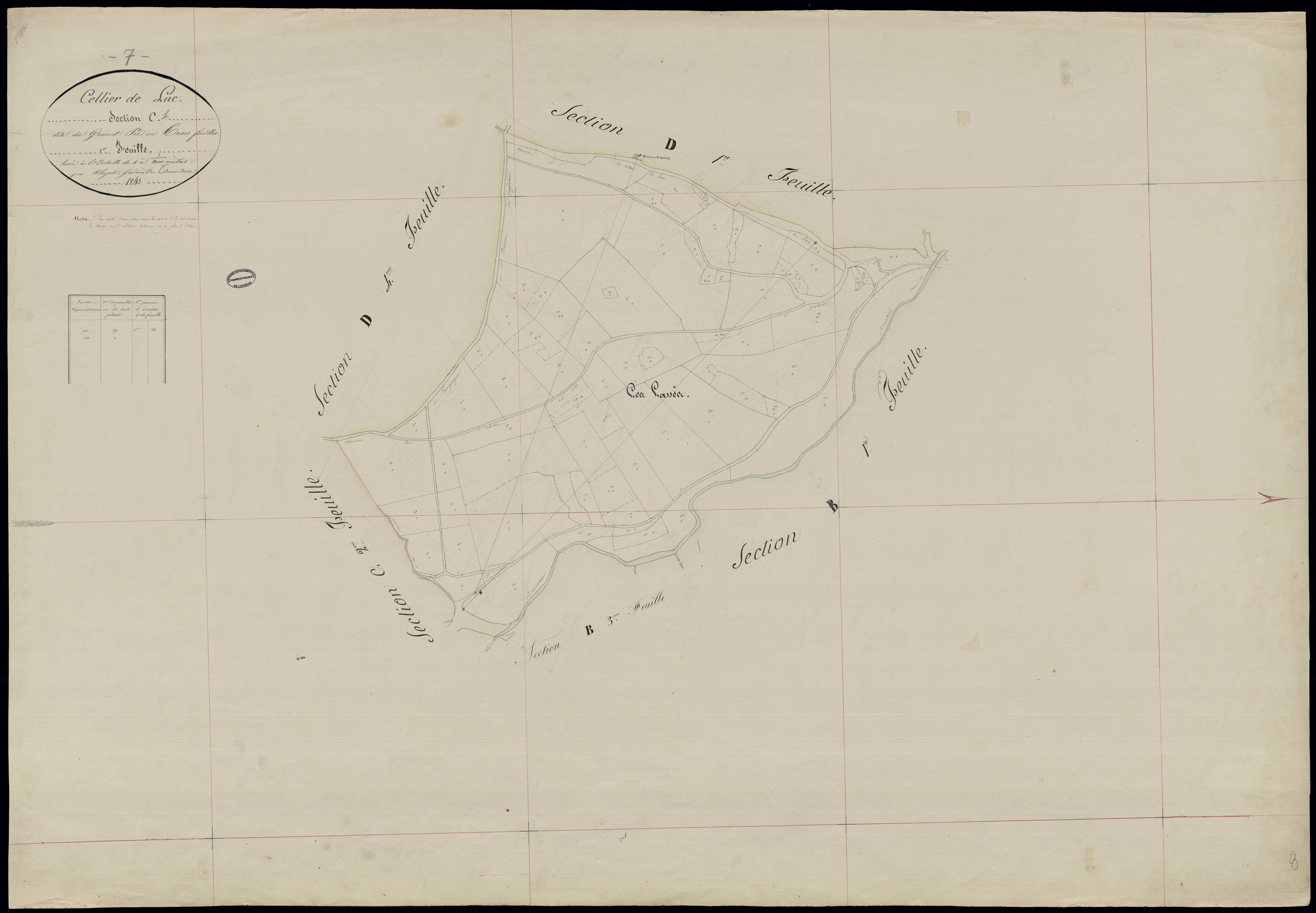Cellier-du-Luc - Section C - Feuillet 1