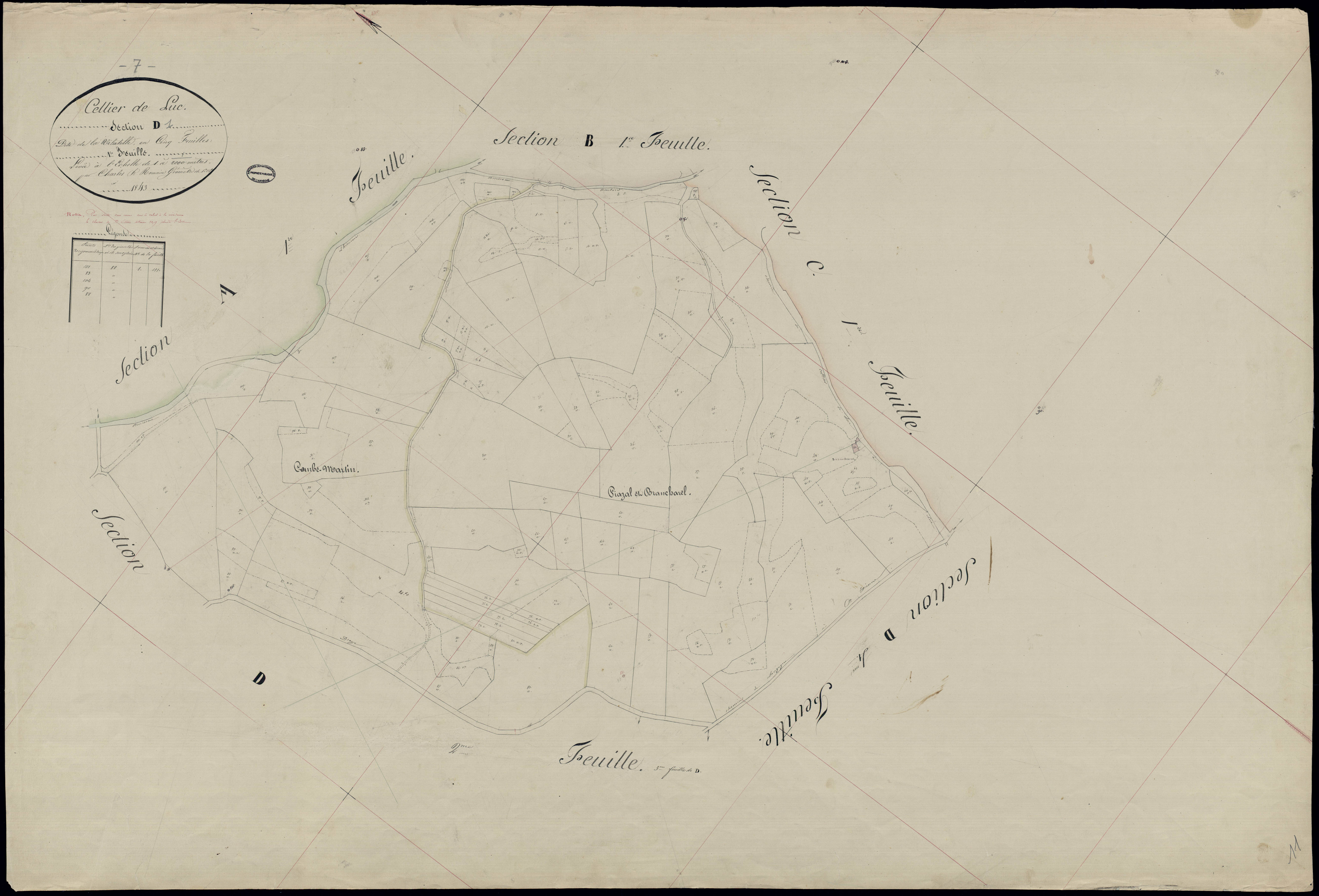Cellier-du-Luc - Section D - Feuillet 1