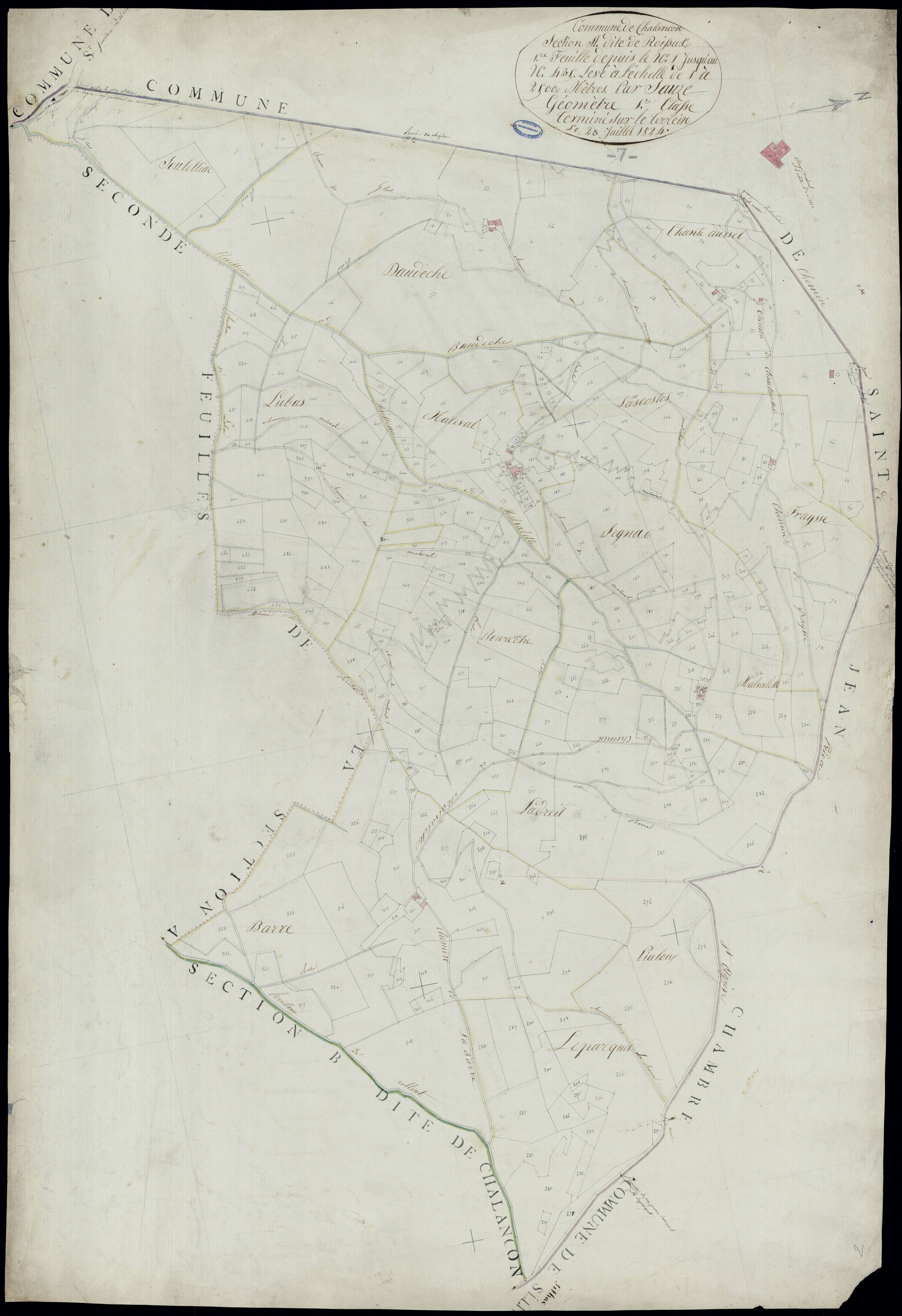Chalencon - Section A - Feuillet 1
