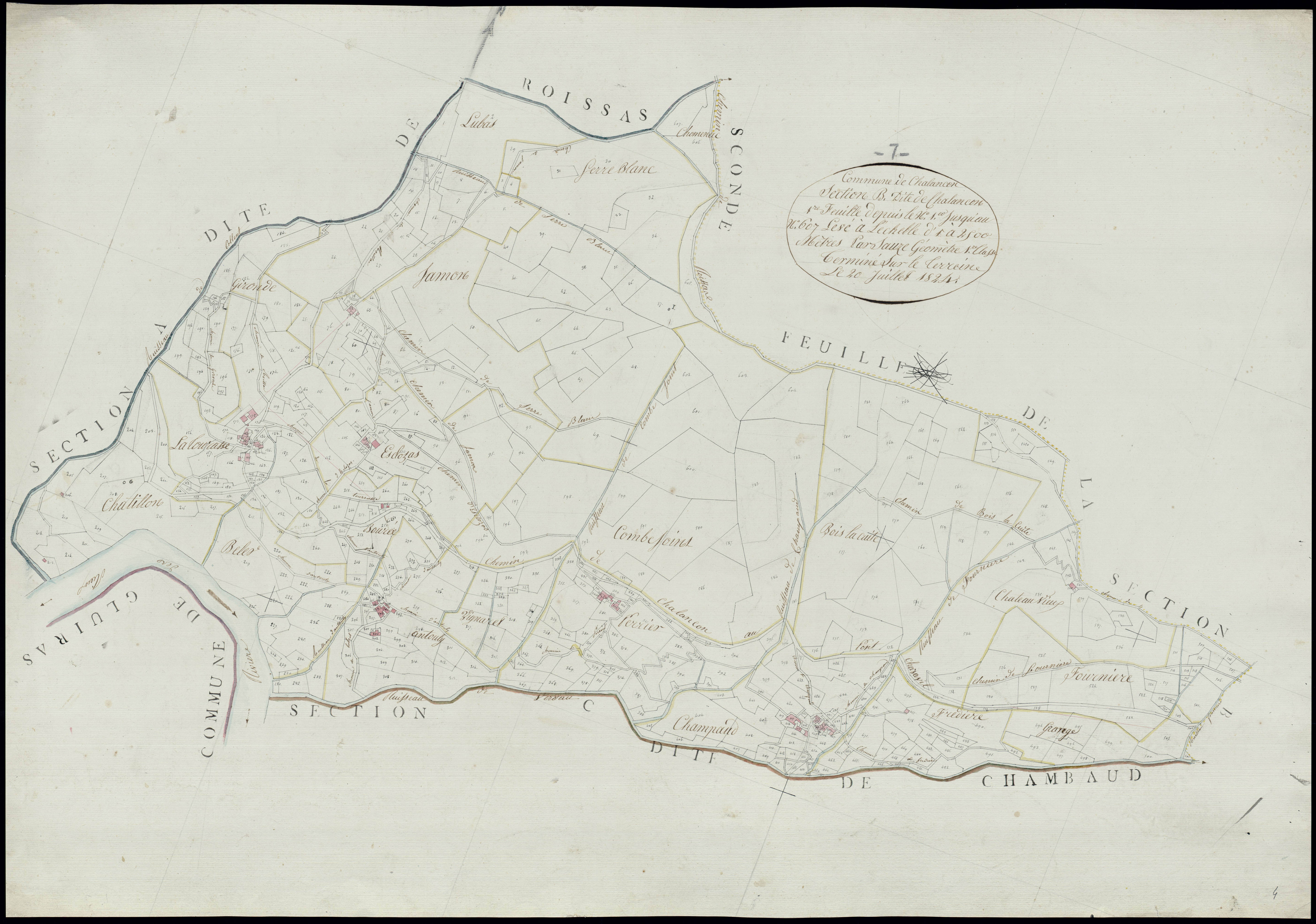 Chalencon - Section B - Feuillet 1