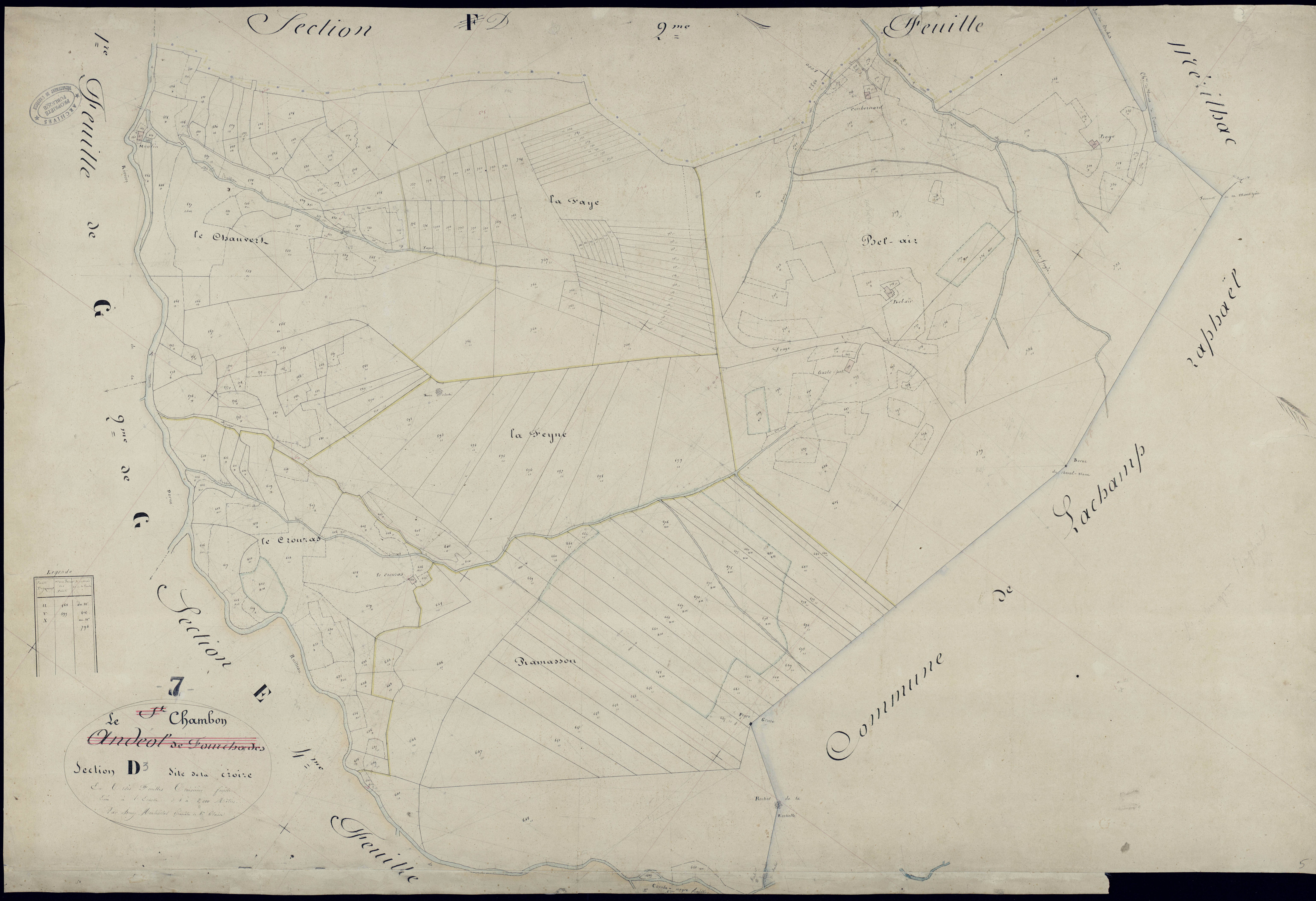 Le Chambon - Section D - Feuillet 3
