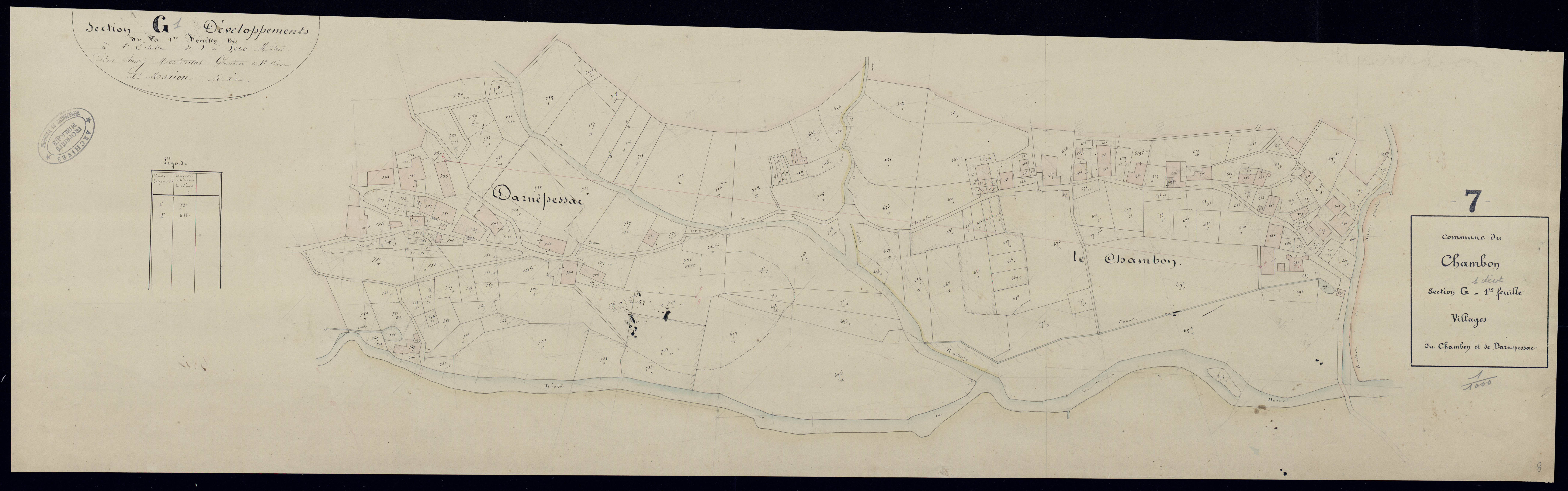 Le Chambon - Section G - Feuillet 1