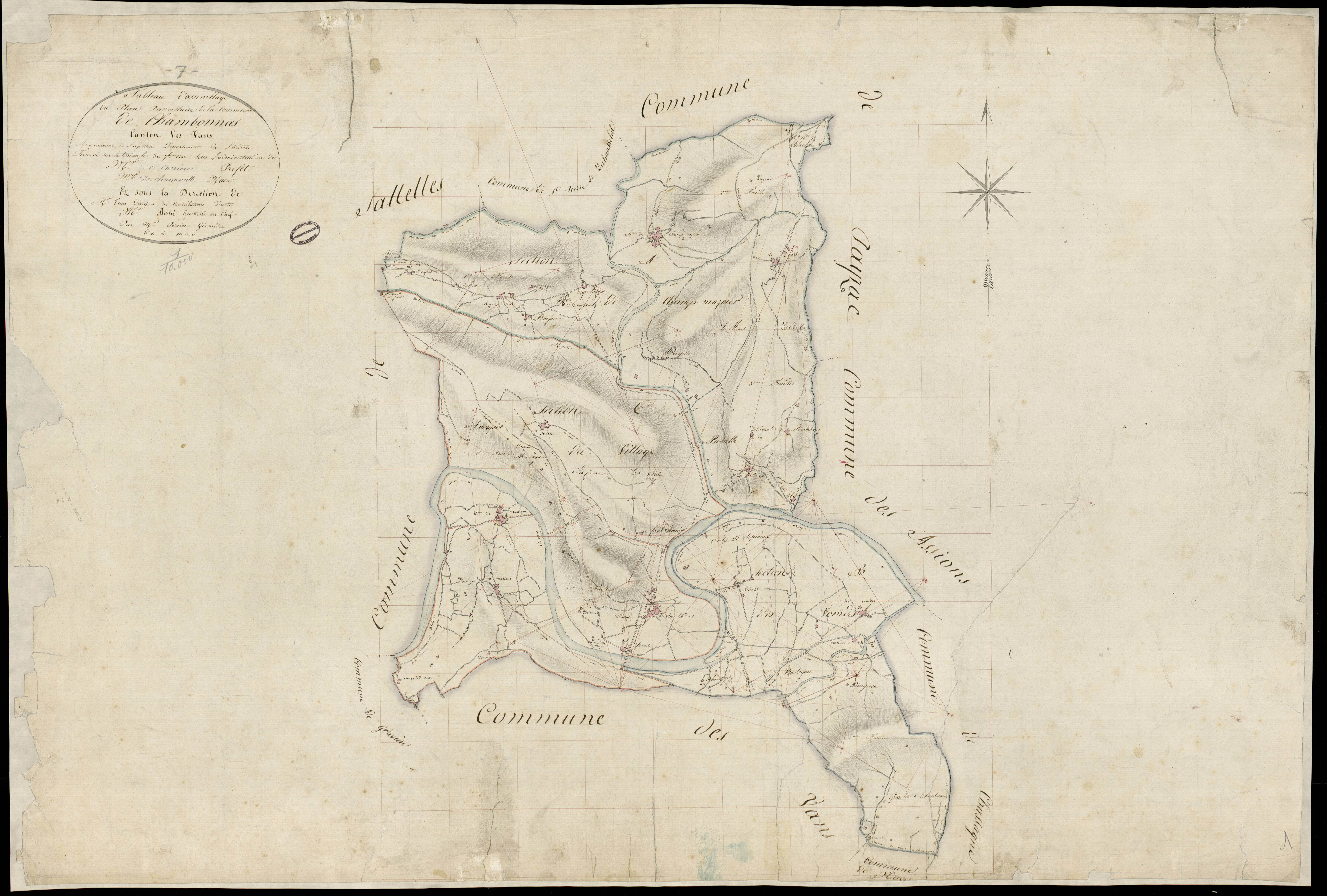 Chambonas - Tableau d'assemblage