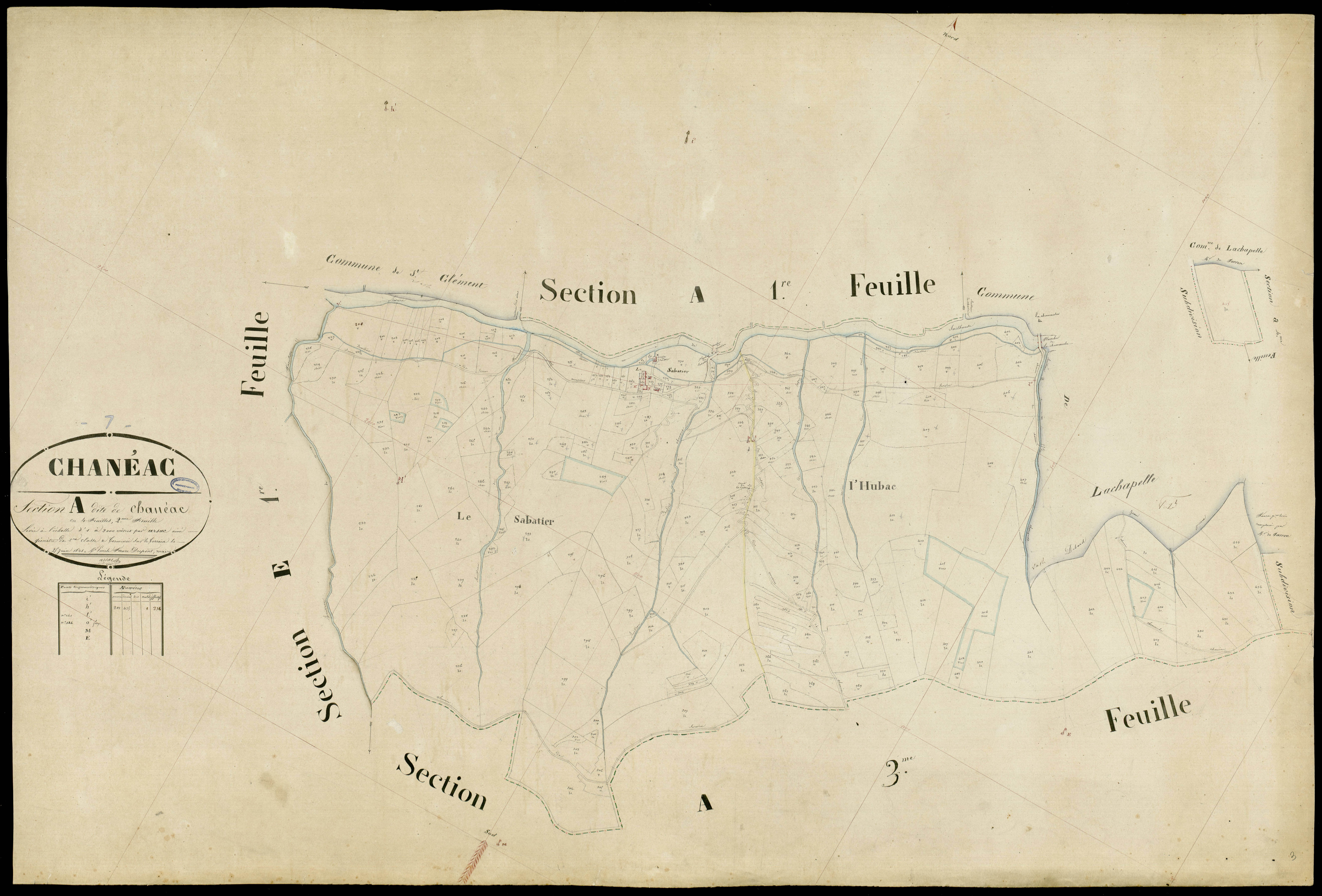 Chanéac - Section A - Feuillet 2