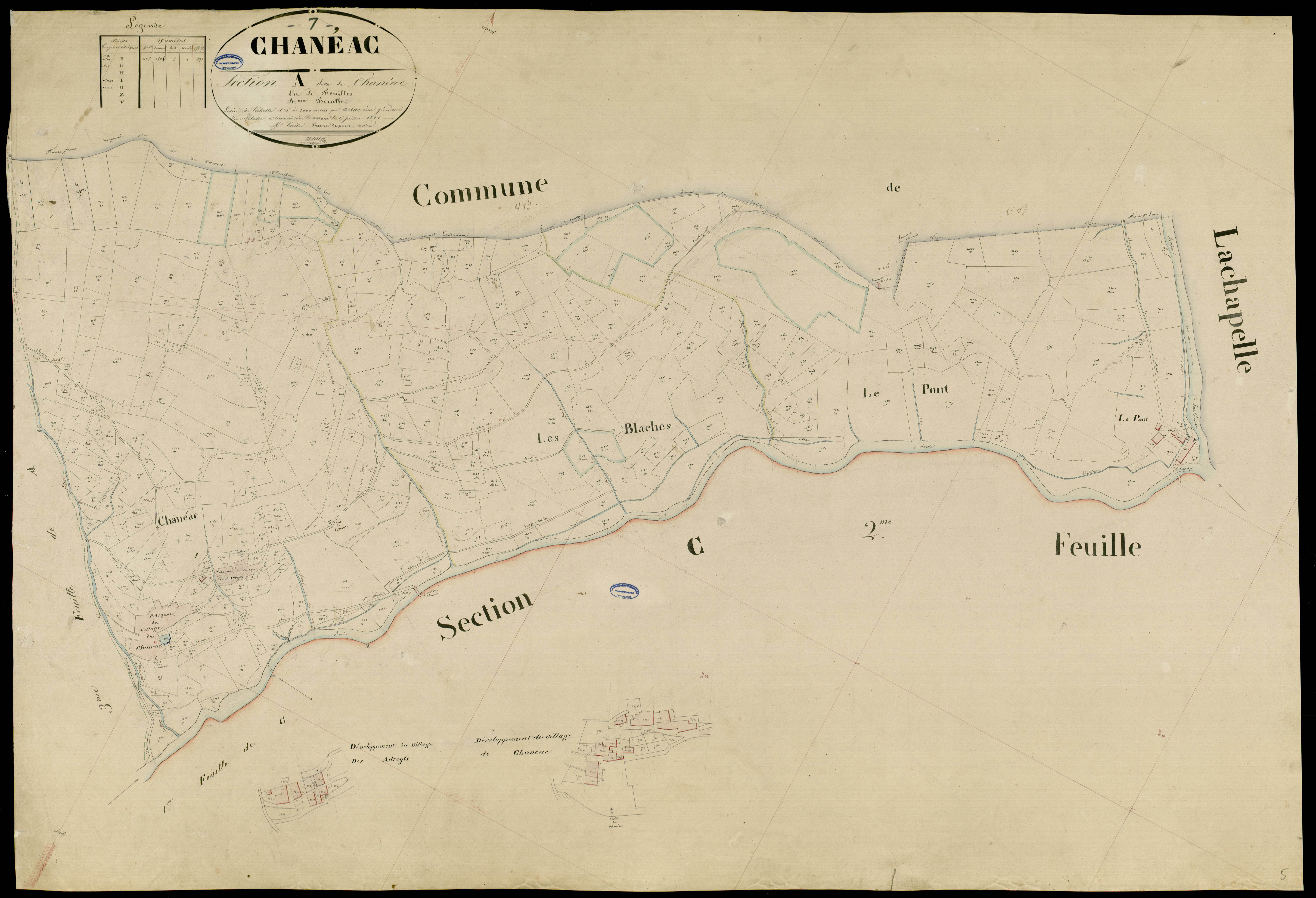 Chanéac - Section A - Feuillet 4