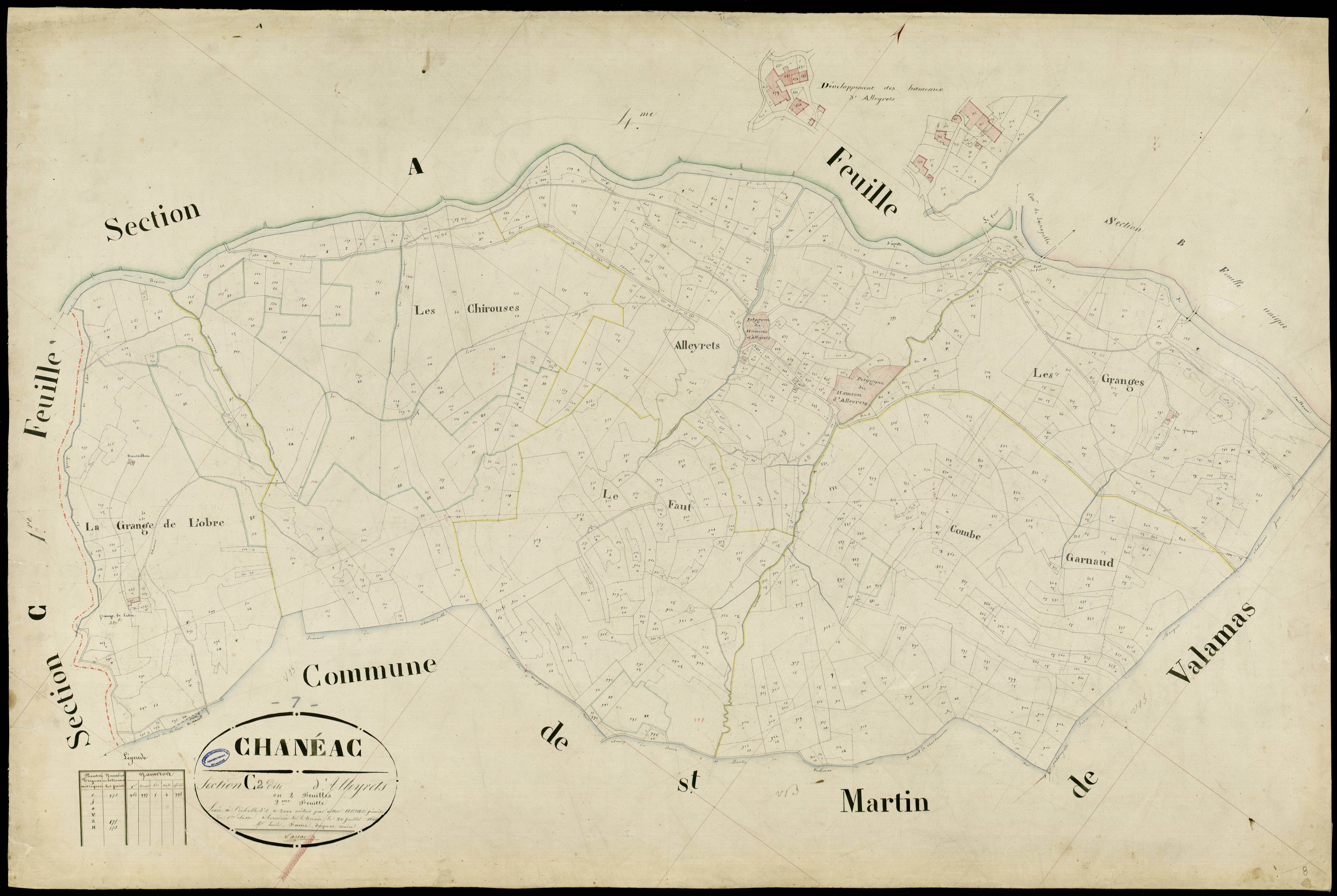 Chanéac - Section C - Feuillet 2