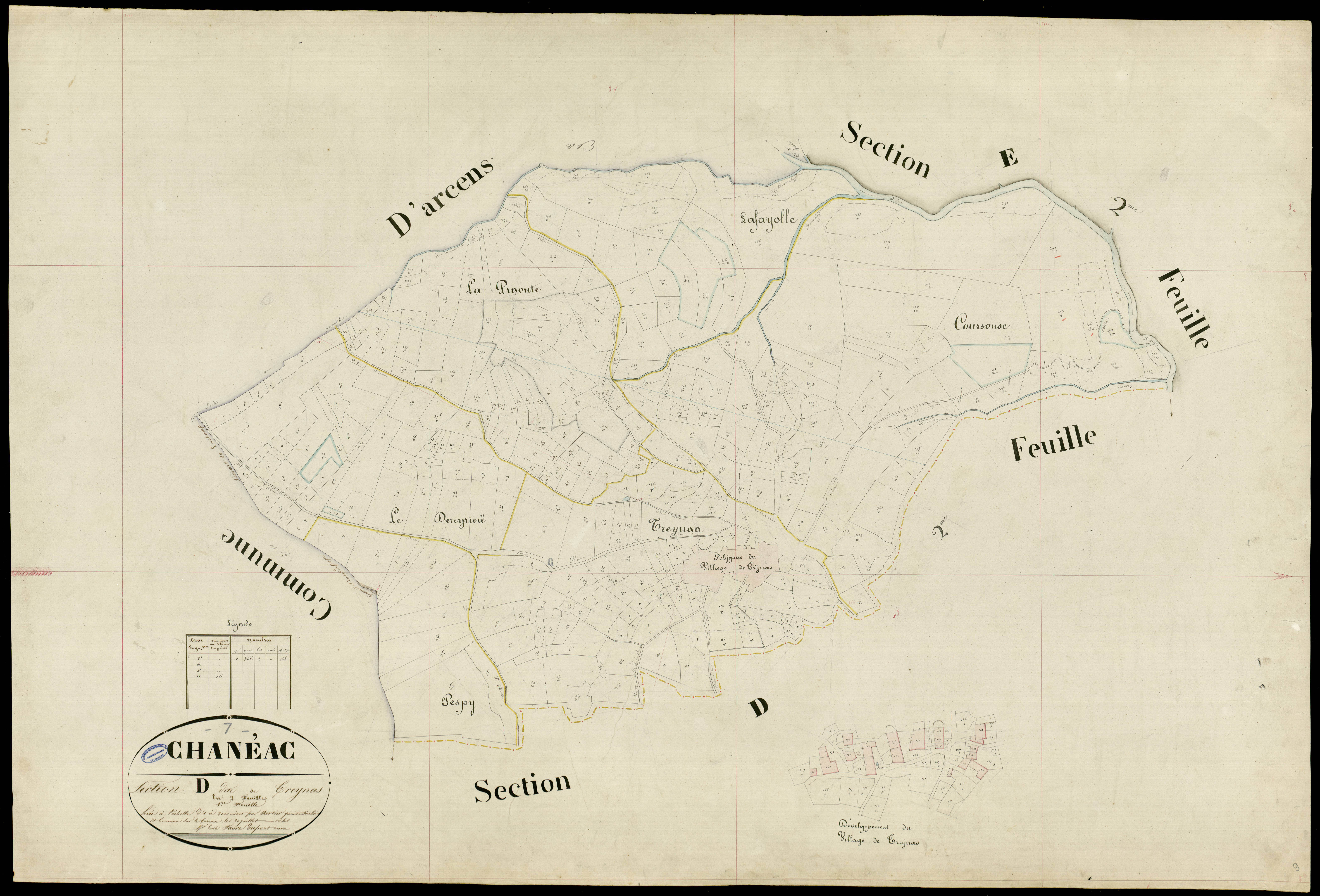 Chanéac - Section D - Feuillet 1