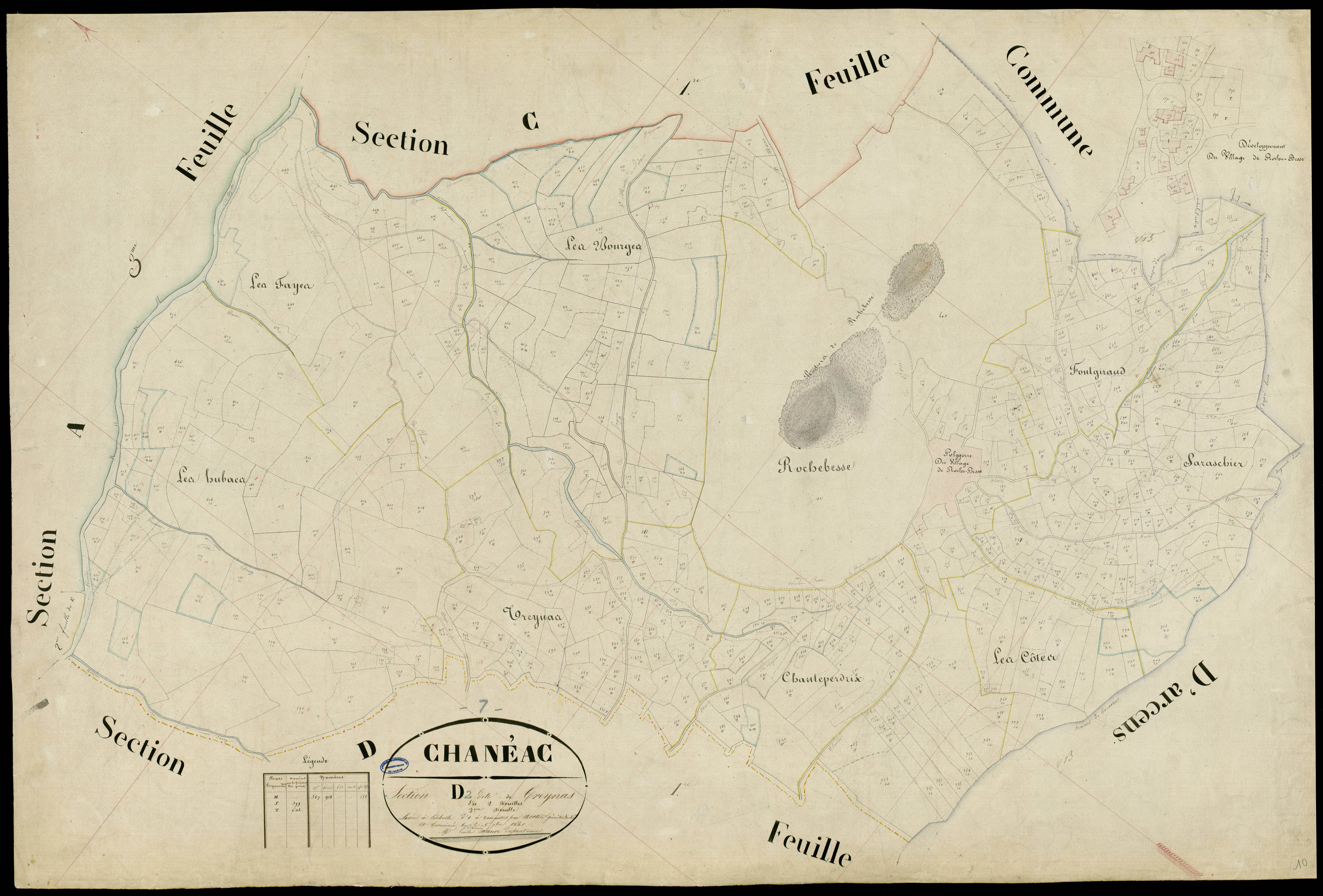 Chanéac - Section D - Feuillet 2
