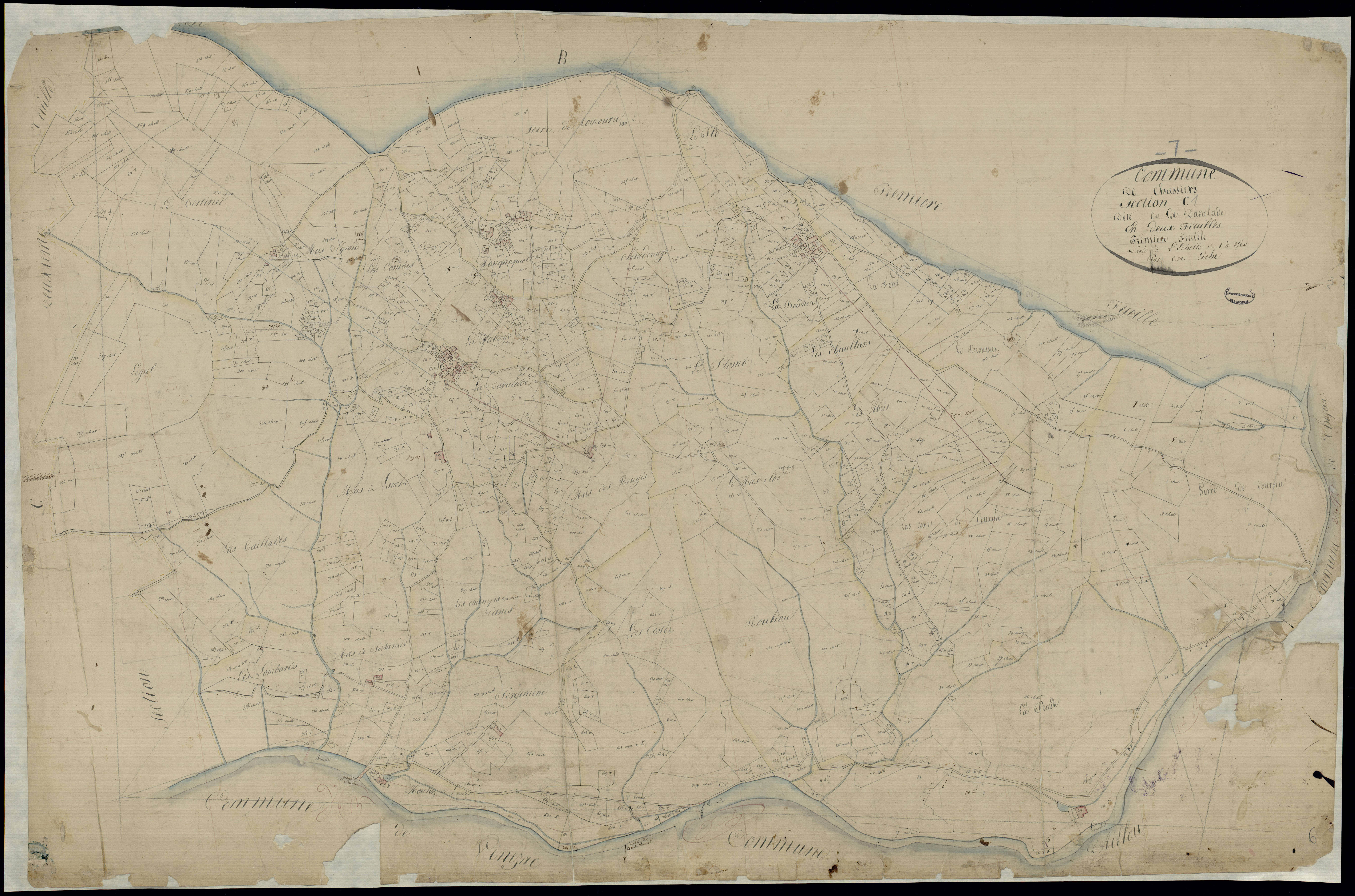 Chassiers - Section C - Feuillet 1