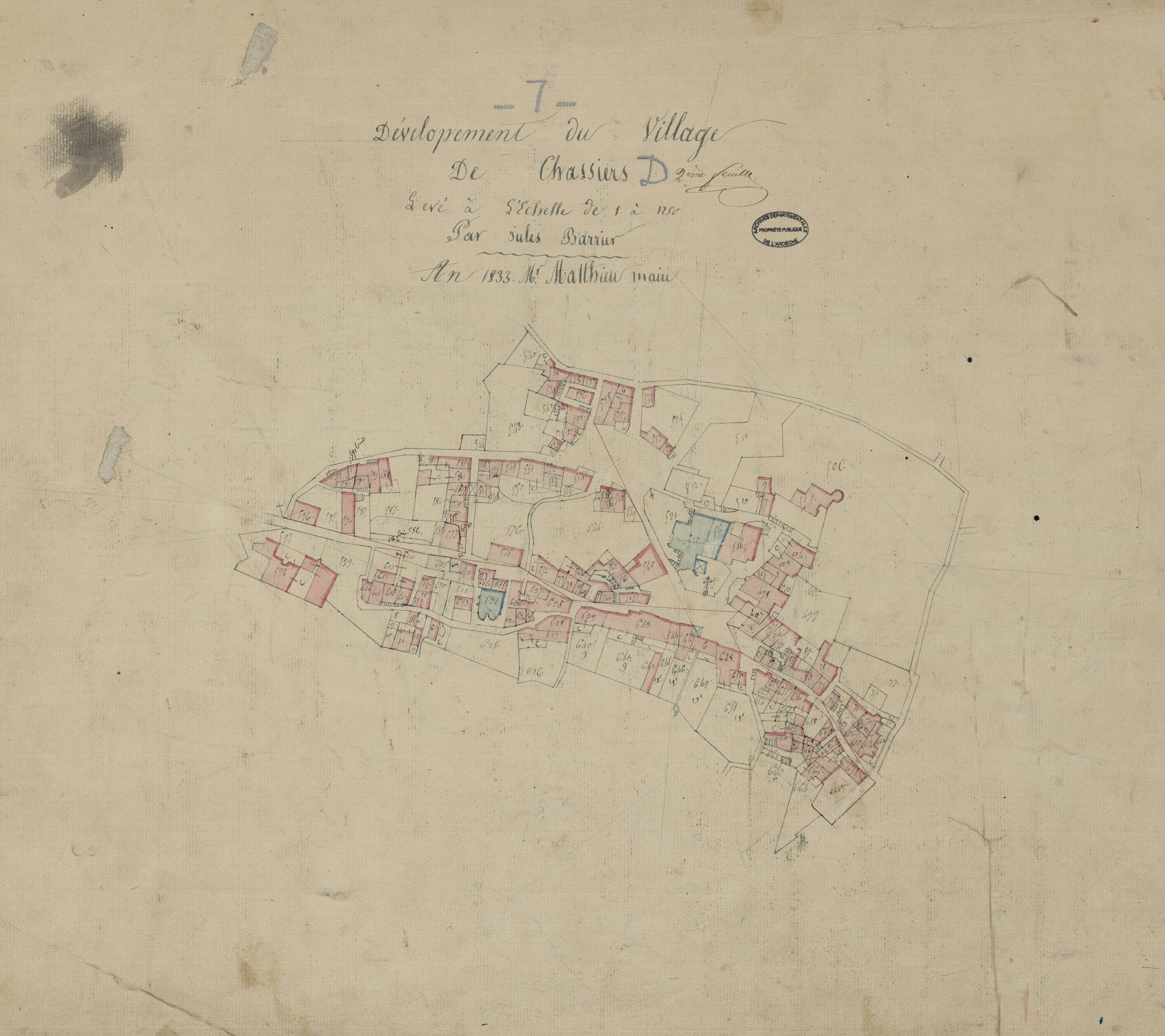 Chassiers - Section D - Feuillet 2